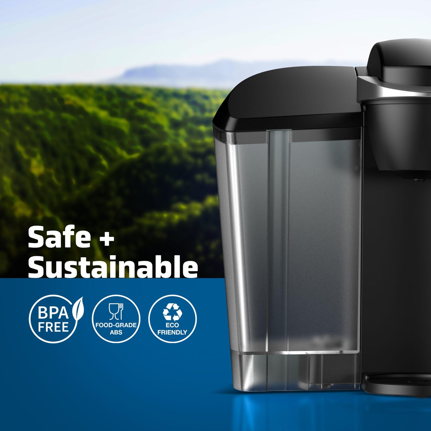 Gevoli XL Replacement Water Reservoir for Keurig K-Classic Coffee Maker [!Check Image 2 for Compatibility!] Extra Large 114 Ounce Tank for K50 / K55 Single Serve K-Cup Machines (11-19 Cups)
