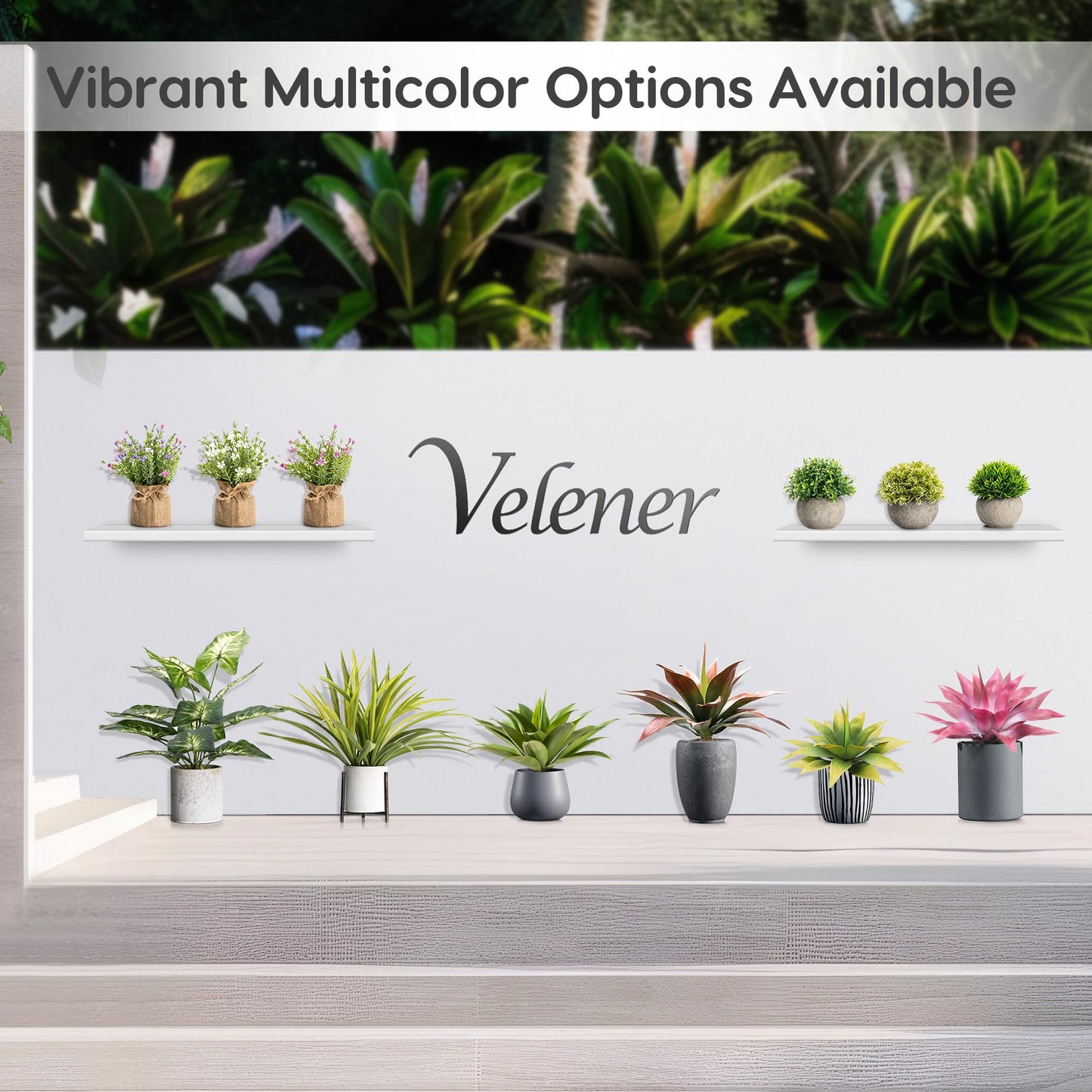 Velener Artificial Agave Plant Set,18 Inch, Faux Aesthetic Plants for Home Decor, Realistic UV Resistant Fake Agave Plants Without Pot, Set of 2