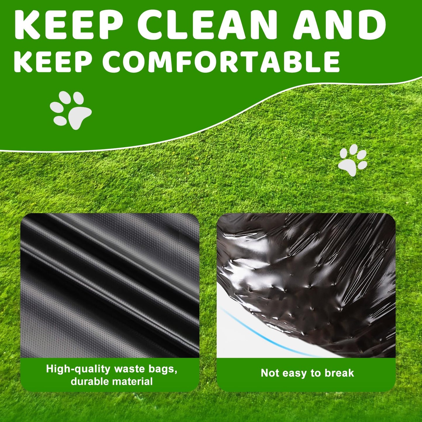 Uppcasir Dog Poop Trash Can Outside, 20L/5Gallon Pedal and Removable Inner Waste Bin, Outdoor Dog Poop Trash Can with 100 Bags, Pet Waste Container for Garden, Black
