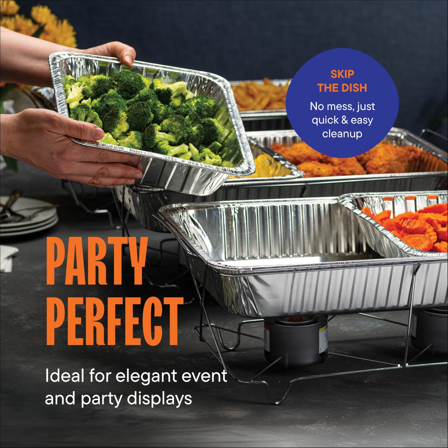 Aluminum Pans 9x13 Disposable Aluminum Foil Pans with Lids [10-Sets] Large Baking Pan Trays - Heavy Duty Tin Tray & Lid - Half Size Chafing Dishes for Roasting, Cooking, Heating or Steam
