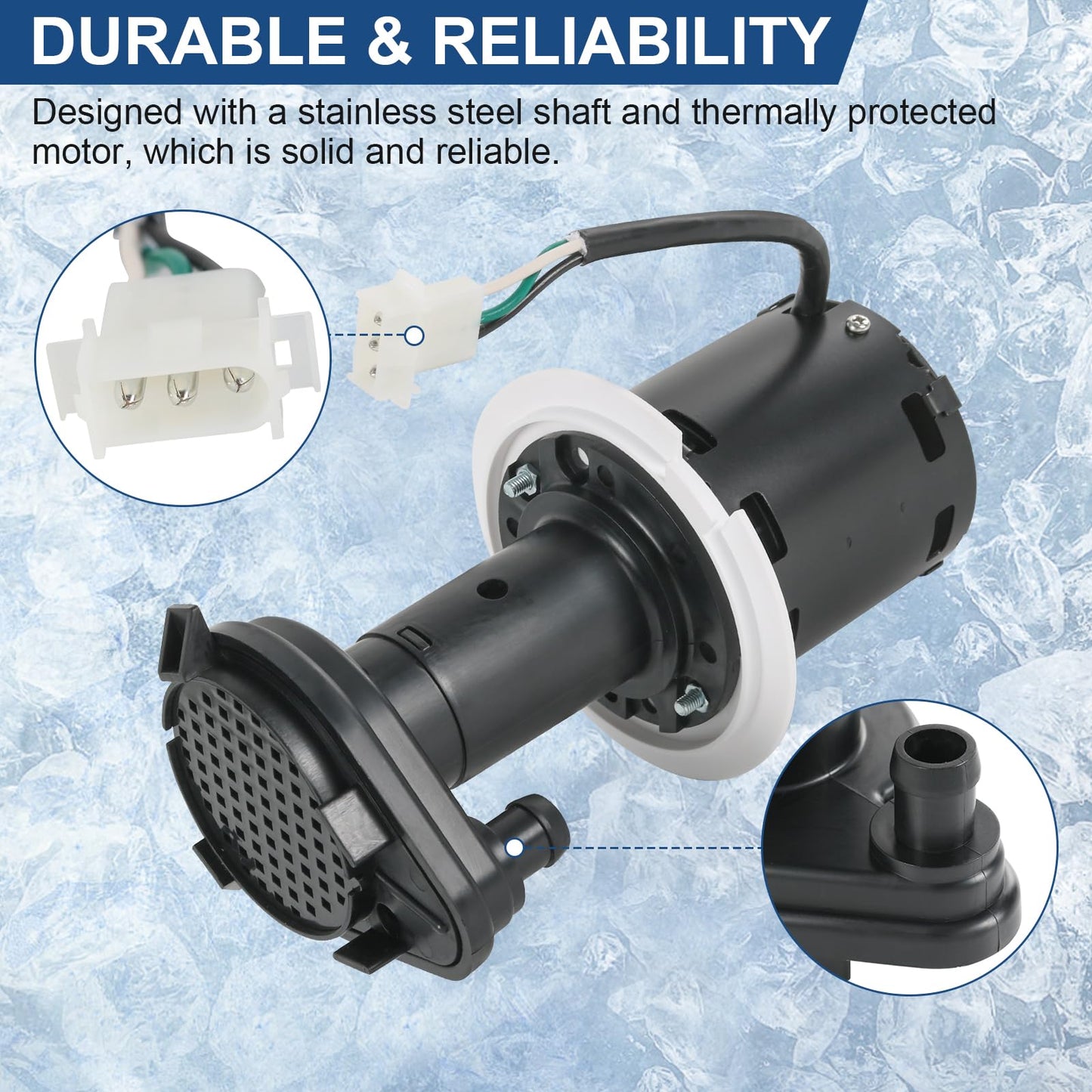 12-2919-21 Water Pump Replacement for Scotsman SC12-2919-21 ice Maker Machine C0322MA-1 C0322MW-1 C0322SA-1 (OEM Replacement) 12-2919-21