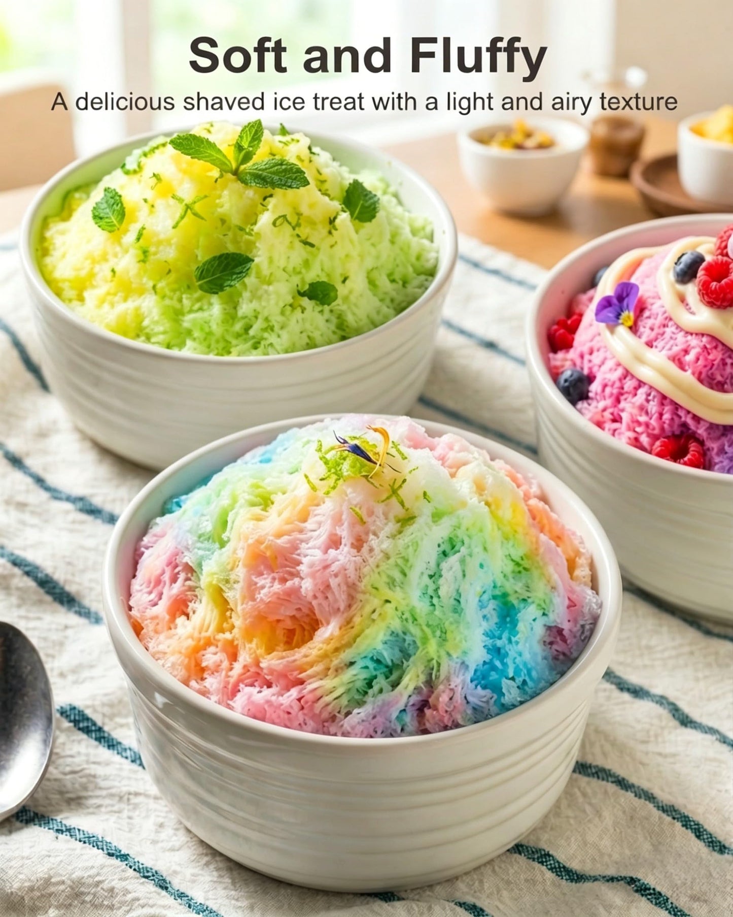 CROWNFUL Shaved Ice Machine, Snow Cone Machine with 2 Ice Cups, Ice Shaver Machine for Snow Cones, Snowballs, Frozen Cocktails and More, Easy to DIY with Snow Cone Syrup at Home,Gifts for Men&Women