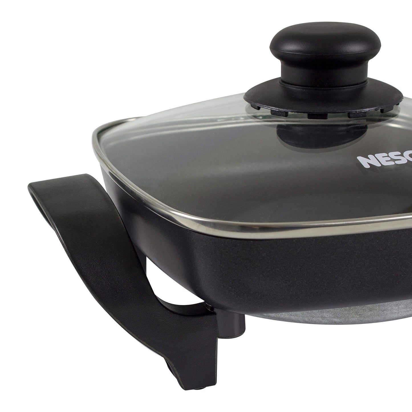 NESCO ES‑08 Electric Skillet for Everyday Home Cooking, Black Large Nonstick Skillet with Adjustable Temperature Control