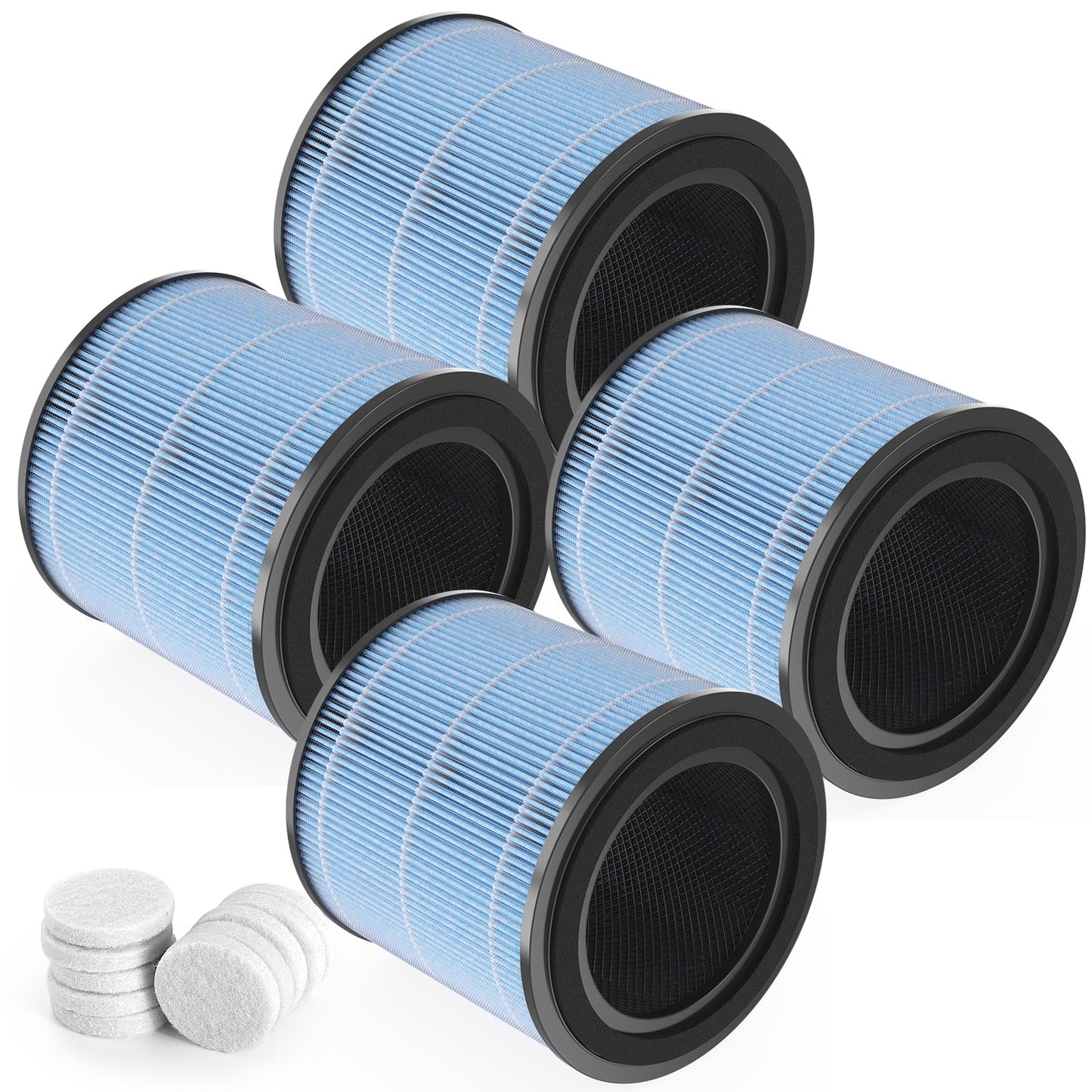 GoKBNY 4-Pack AP0601 Replacement Filter Compatible with AIRTOK AP0601 Air Purifier, Part # AP0601-RF, with Aromatherapy Tablets
