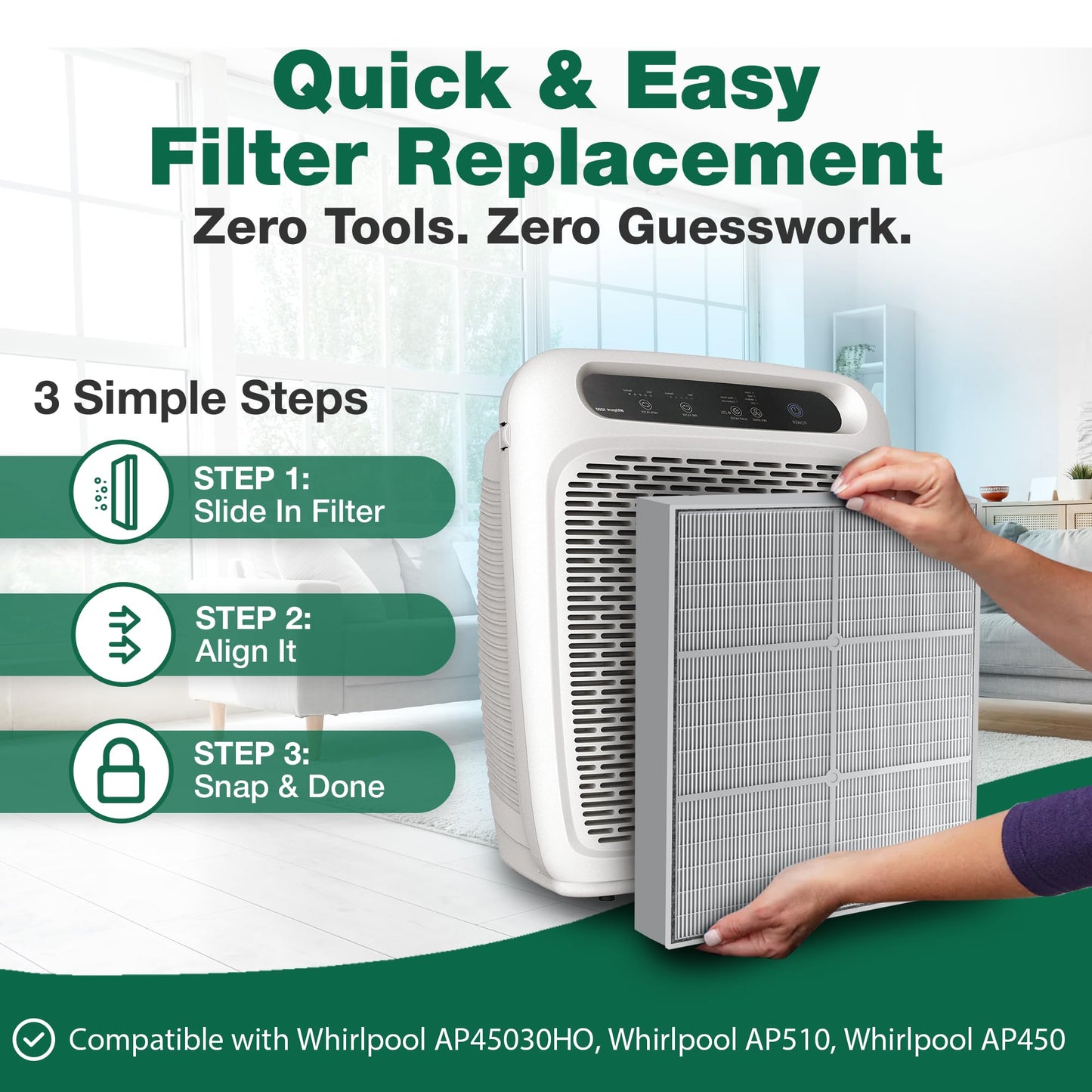 1 HEPA Kenmore Air Purifier Filter, Fits Kenmore models 83200, 83202 (Progressive 335), 83230, 83354, 83355 & 295 Series,Compatible with Part # 83375 & 83376, Designed & Engineered by Crucial Air