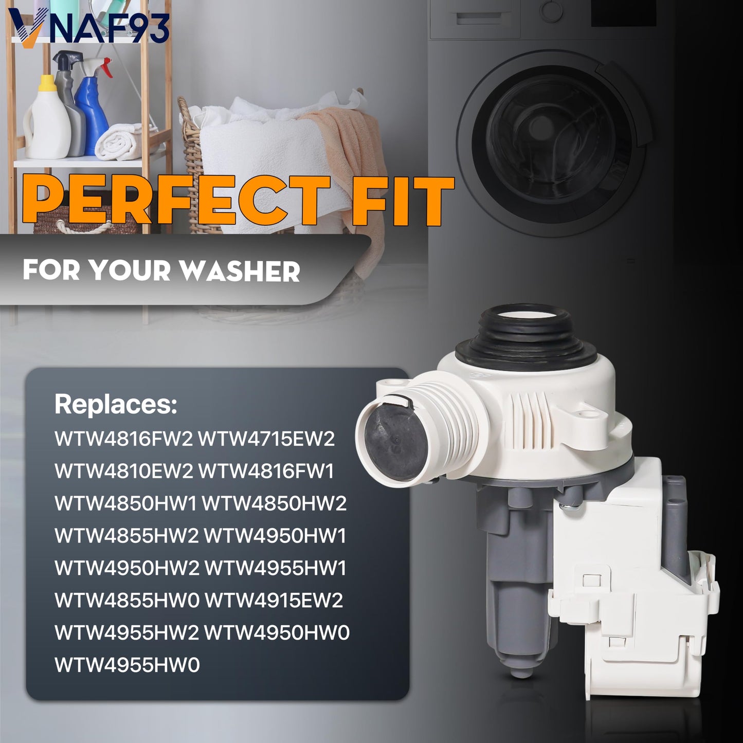 Whirlpool WTW4816FW2 WTW4715EW2 WTW4810EW2 WTW4816FW1 WTW4850HW1 WTW4850HW2 WTW4855HW2 WTW4950HW1 WTW4950HW2 WTW4955HW1 WTW4855HW0 WTW4915EW2 WTW4955HW2 WTW4950HW0 WTW4955HW0 Washer Drain Pump
