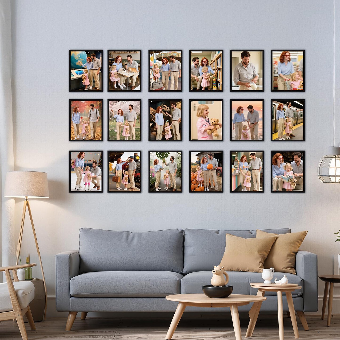 Giftgarden 8x10 Picture Frame Set of 18, Lightweight 8 by 10 Frames Bulk for Gallery Wall Photo Hanging and Tabletop Display, Black