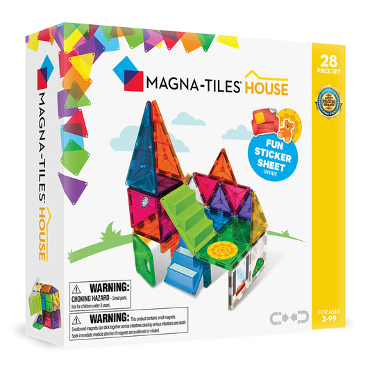 MAGNA-TILES House 28-Piece Magnetic Construction Set, The ORIGINAL Magnetic Building Brand