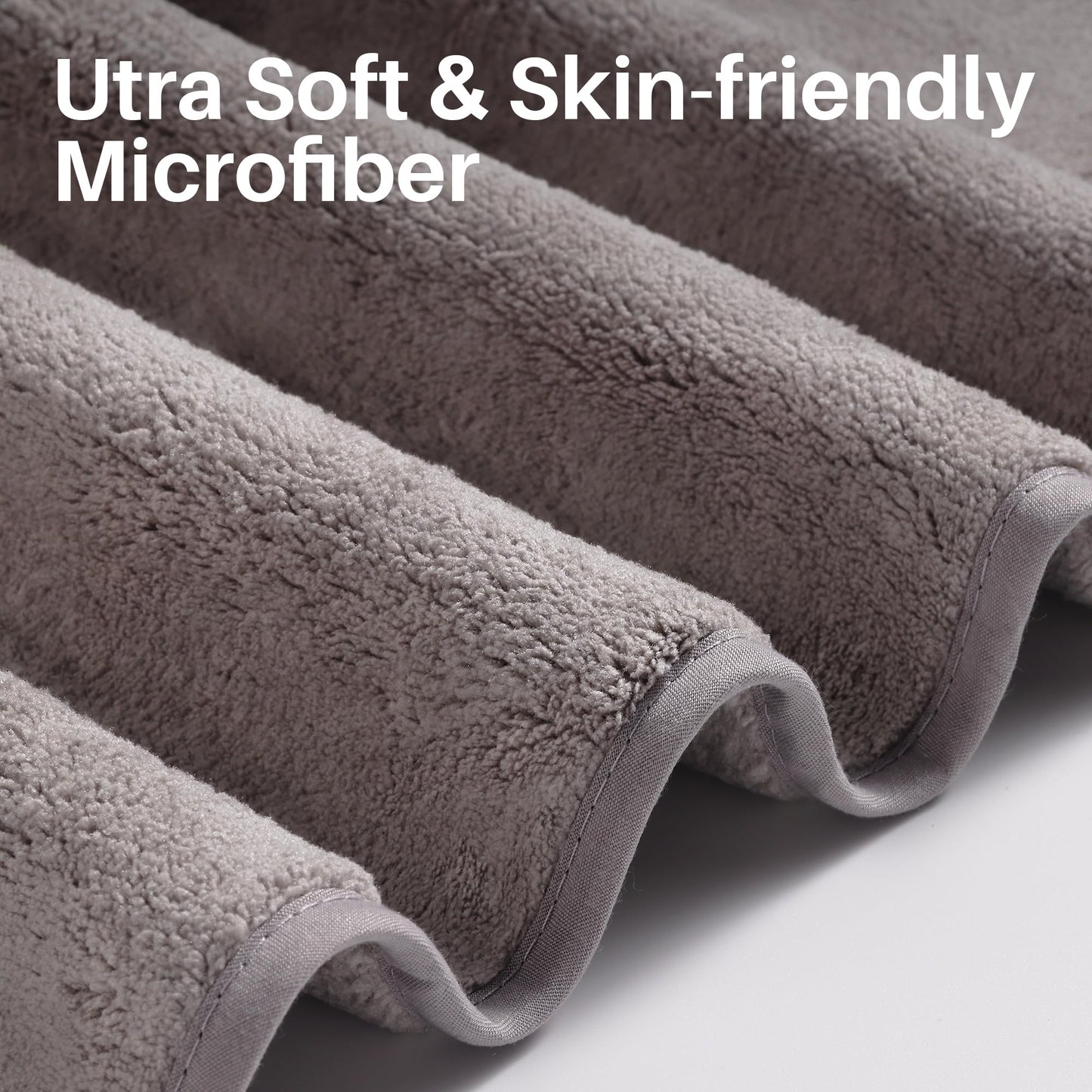 JOYMOOP Bath Towels 4 Packs Extra Large 60" x 30", Quicker to Dry Towels for Bathroom, Super Soft and Absorbent Mcirofiber, Larger & Lighter Weight Bathroom Towels, Mixed Color