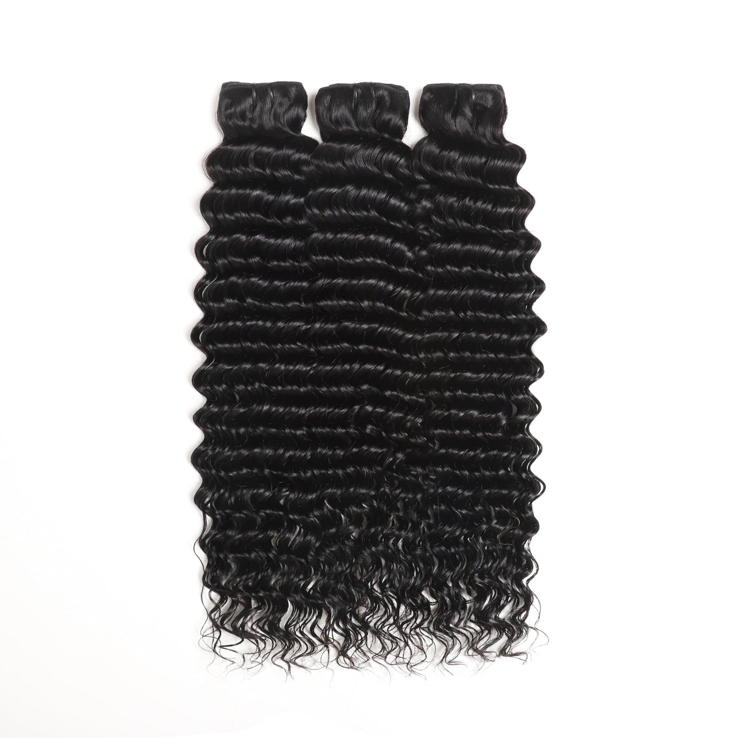 12A Deep Wave Human Hair Bundles 20 22 24 Inch Deep Curly Bundles Human Hair 100% Unprocessed Brazilian Virgin Weave 3 Bundles Water Wave Human Hair Bundles Double Weft Wet and Wavy Bundles Human Hair