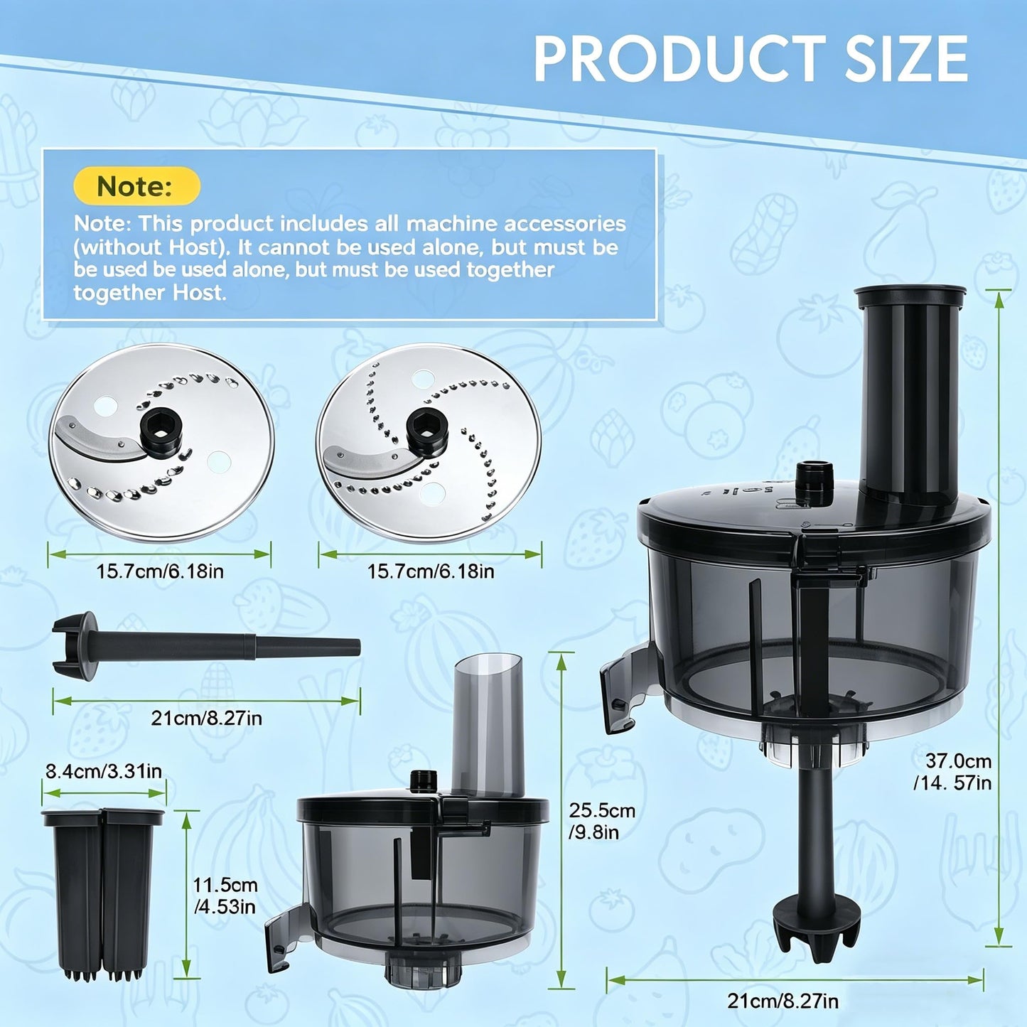 GEERYZHE Vegetable Cutter Attachment Food Processor for TM5 TM6 TM31 with Stainless Steel Blades and Removable Parts Effortless Slicing Peeler Slicer Attachments Home Kitchen Accessories