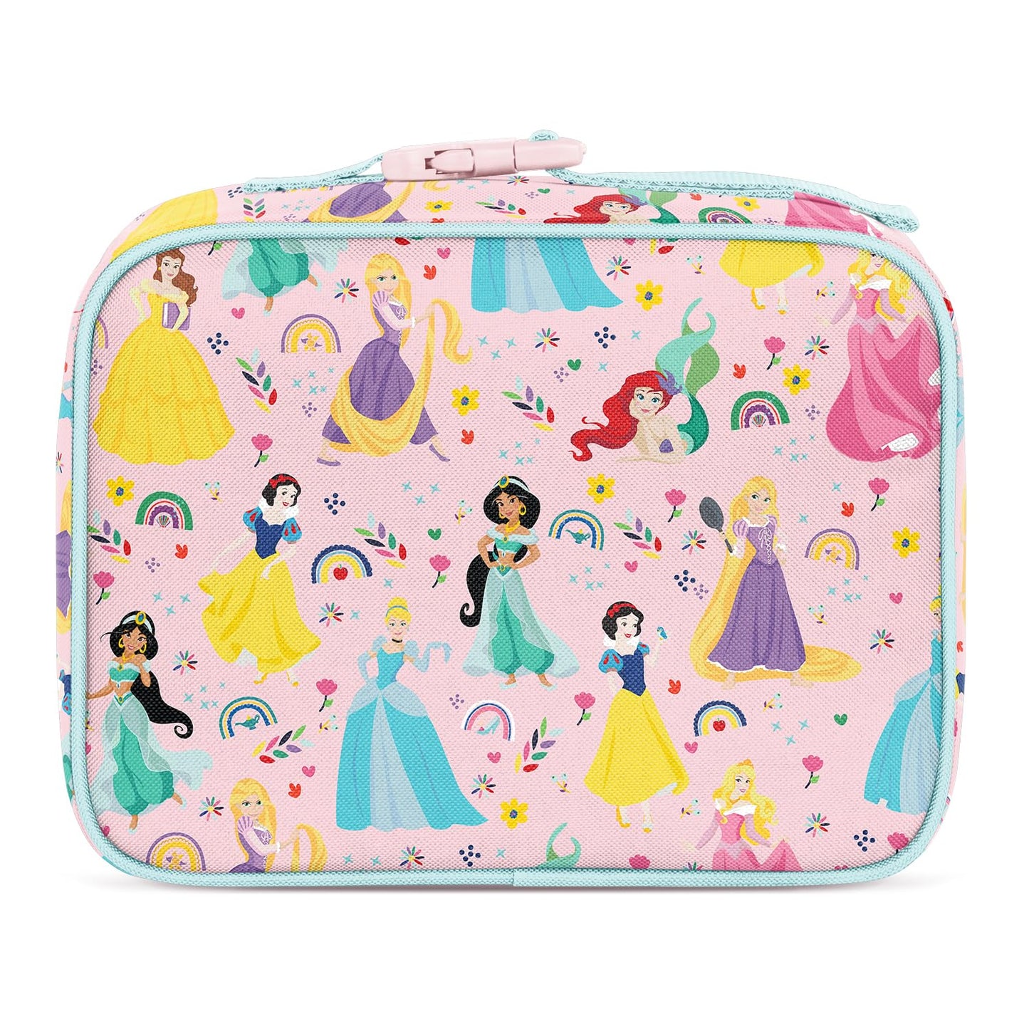Simple Modern Disney Kids Lunch Box for School | Reusable Insulated Lunch Bag for Toddler, Girl, and Boy | Meal Containers with Exterior & Interior Pockets | Hadley Collection | Princess Rainbows