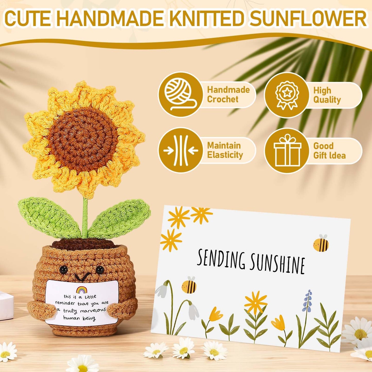 Self Care Gifts for Women Gift Baskets，Sending Sunshine Thinking of You Care Package Spa Gift Sets, Mothers Day Birthday Gifts for Women Mom Sister Wife Grandma Best Friends Her - Ivory