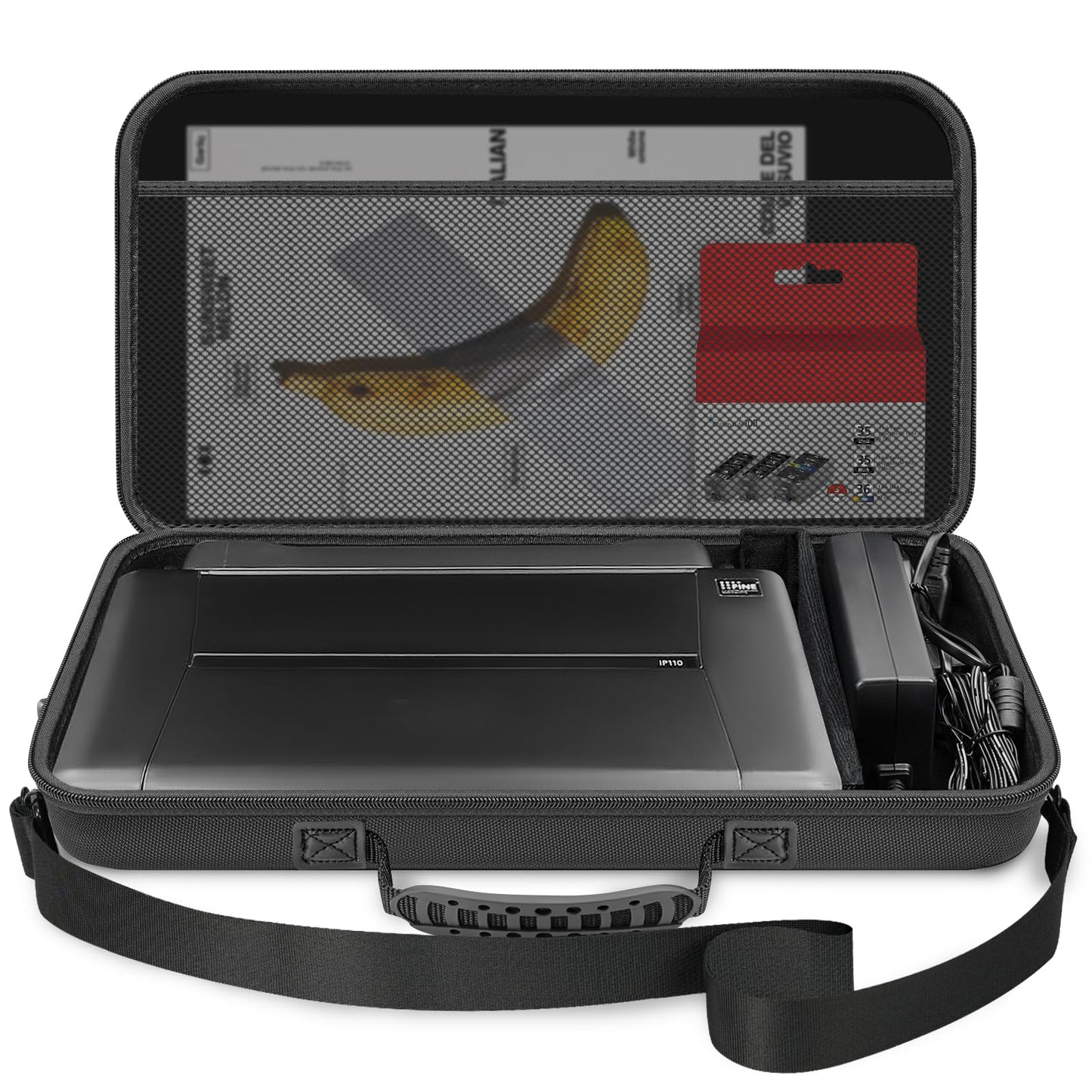 HESPLUS Hard Travel Case for Canon PIXMA TR160 / TR150 / iP110 Wireless Mobile Printer, Printer Storage Bag Organizer with Adjustable Shoulder Strap (Case Only)
