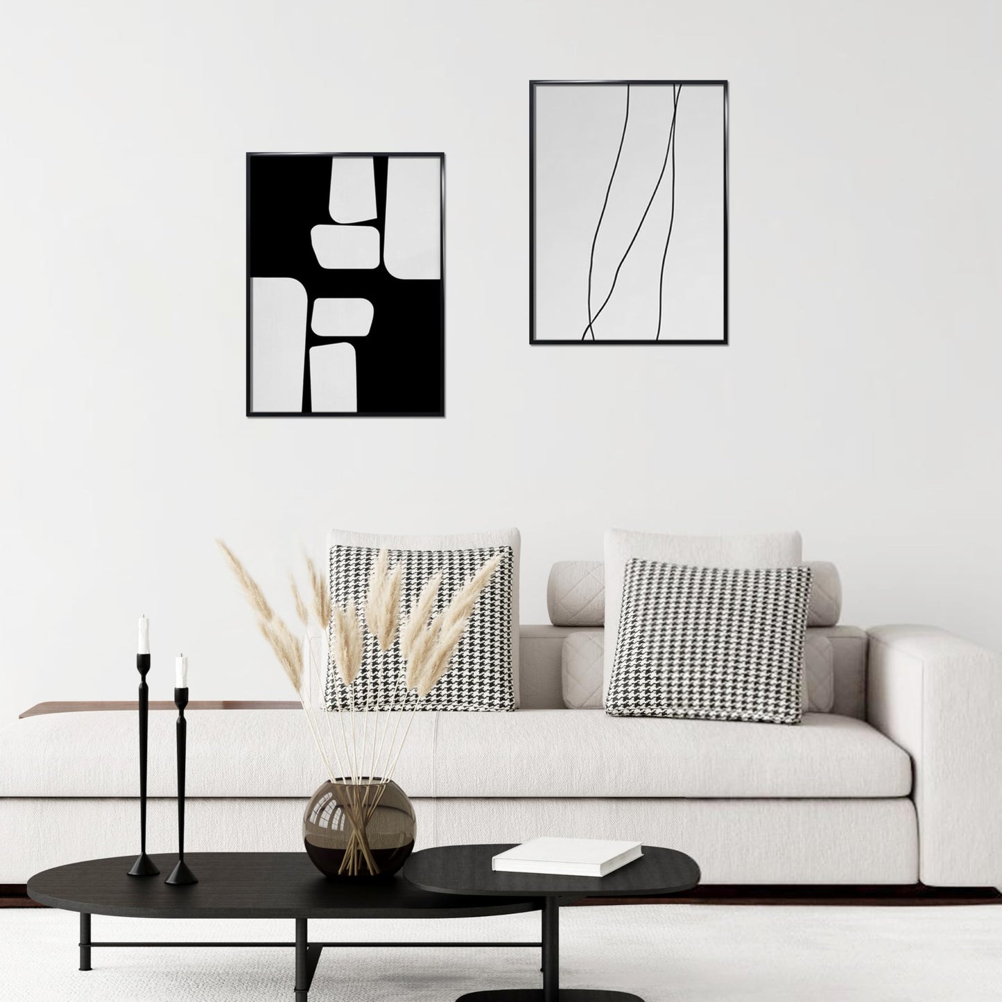 VIOLABBEY 18x24 Frame Set of 5, 18 x 24 Black Poster Frames for Wall Mounting Vertically or Horizontally, Gallery Wall Picture Frame