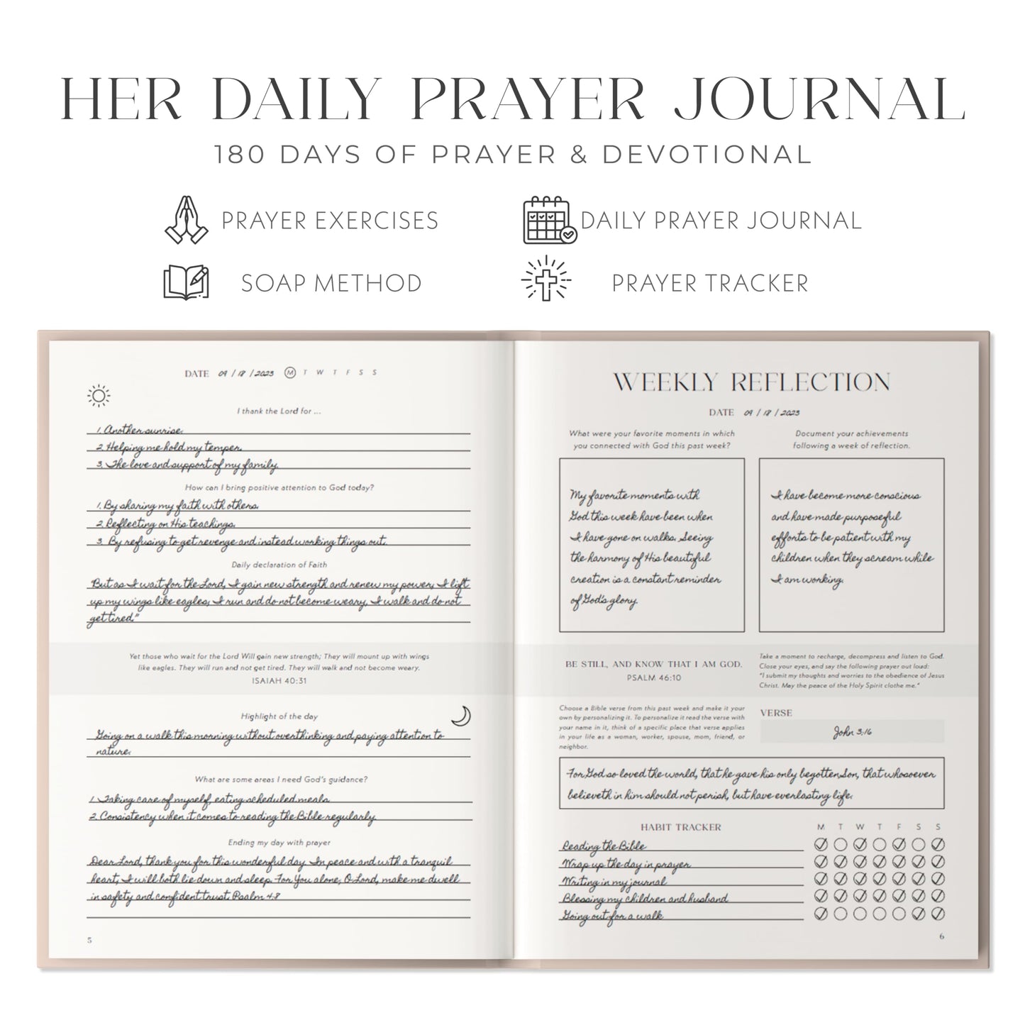 Heavenly Finds Daily Prayer Journal for Woman - 6 Months, Bible Journal with Weekly Scripture - Guided Bible Verse Mapping - Devotional with Prayer Exercises - Spiritual Gift for Woman