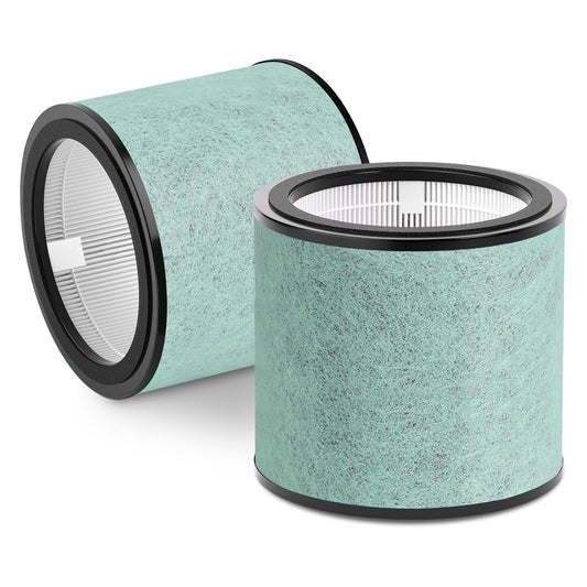 2 Pack HP072 Replacement filter Compatible with Shark HP071BRN HP072 HP070 NeverChange Air Purifier Compact Pro, 3-layer Efficiency Air Filtration, Petpro,Green
