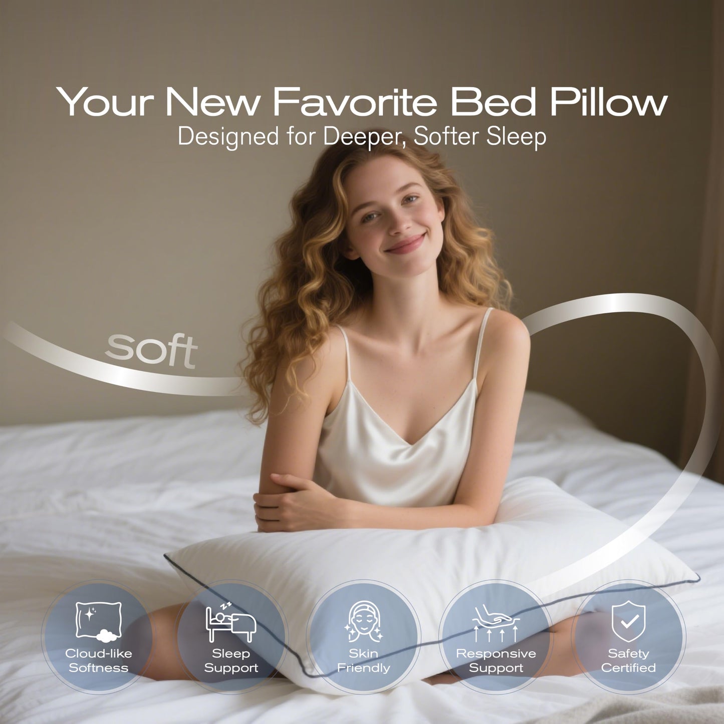 MUFEW King Size Pillows Set of 4, Ultra Thick Down Alternative Bed Pillows,Cooling Hotel Quality King Size Pillows for Back, Stomach or Side Sleepers,Machine Washable (White,4 Pack)