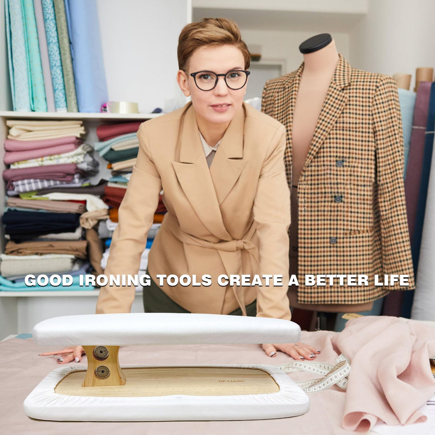 DE-LIANG Chest and Sleeve Ironing Board,Two-Sided Ironing Board Professional Garment Pressing Aide