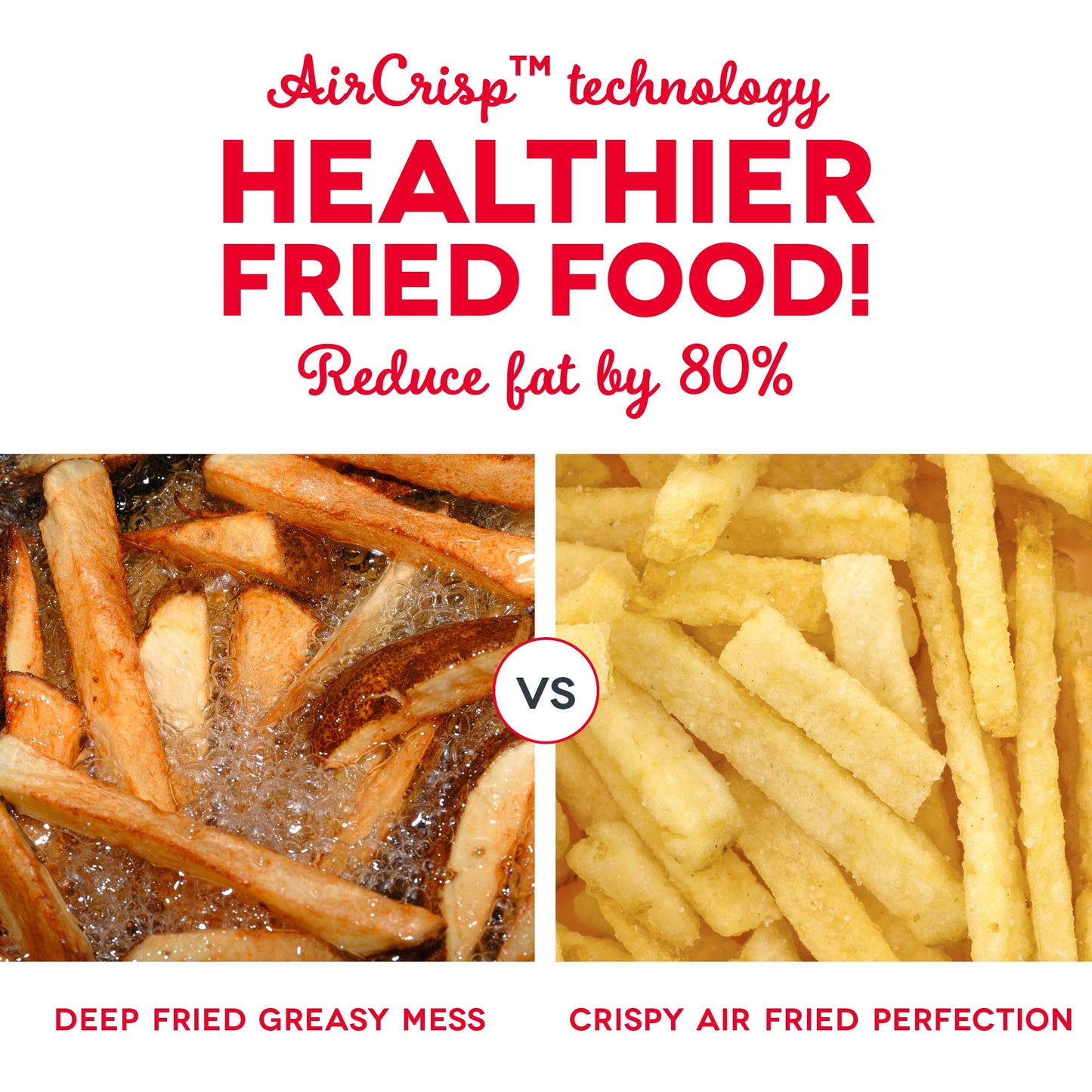 Dash Compact Air Fryer - Healthy Cooking with Auto Shut-Off Feature, Adjustable Temperature Control & Nonstick Fry Basket - Has AirCrisp® Technology - 2 Quart - Cool Grey
