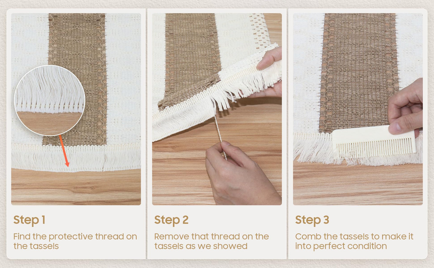 Placemats Set of 6 with Charger Plates Table Mats Table Runner and Napkin Rings,Made of Natural Cotton Burlap and Corn Husk,Non-Slip Heat-Resistant Boho Fall Placemats for Dining Table Décor