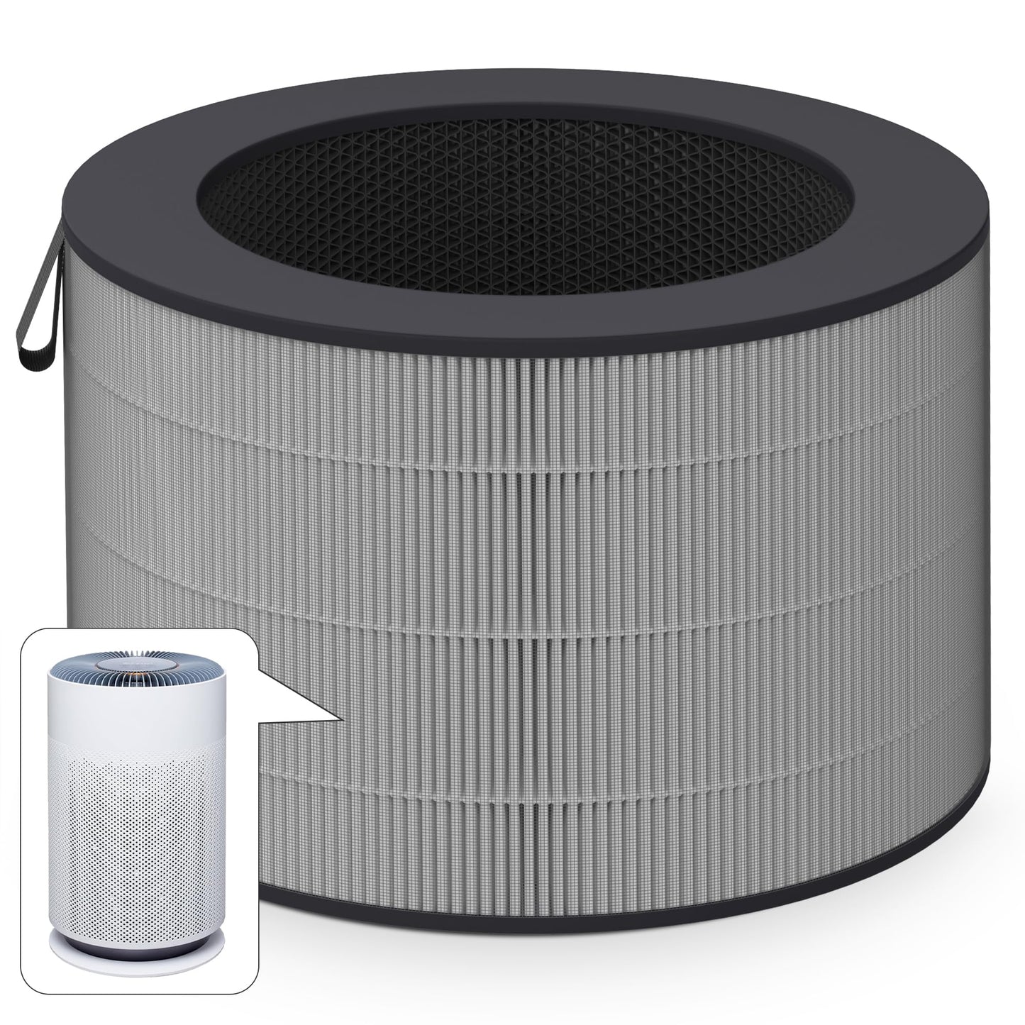 PuriCare 360 Filter Compatible with LG PuriCare 360 Purifiers, Model AS601HBB0, H13 HEPA ＆ Activated carbon Filter, 1 Pack