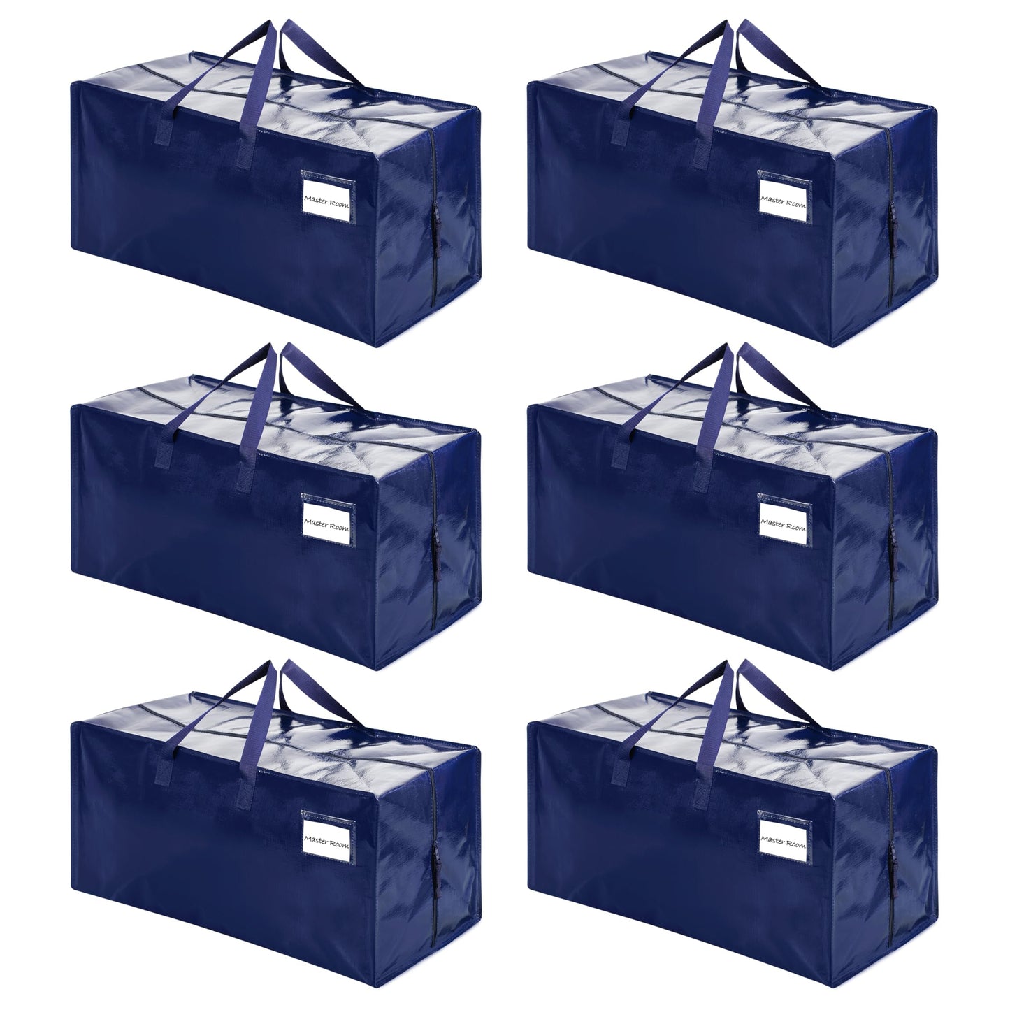 VENO 6 Pack Heavy Duty Moving Bags with Backpack Straps, Zippers & Handles, Extra Large Packing Bags for College Dorm Essentials, Moving Supplies Alternative to Cardboard Moving Boxes
