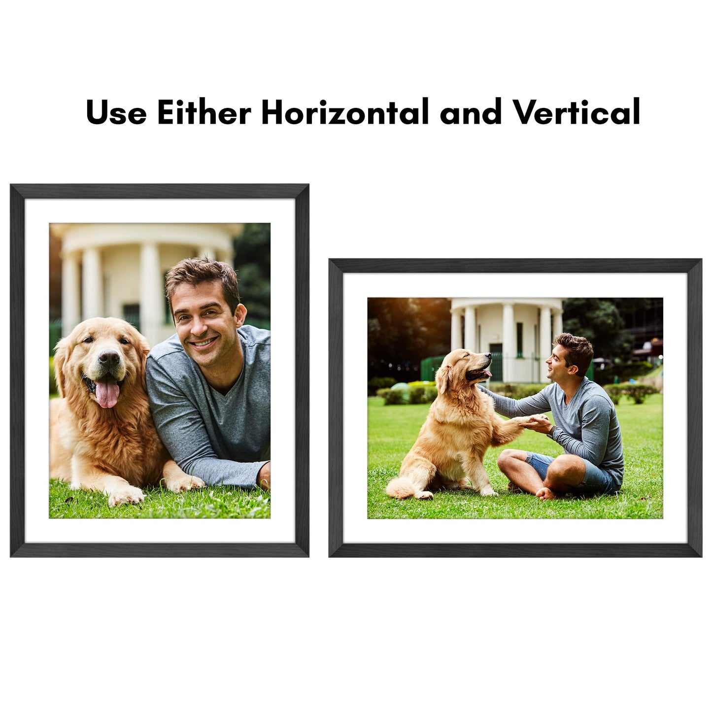 Americanflat 22x28 Poster Frame with Polished Plexiglass - Use as 18x24 Frame with Mat - Hudson Collection - Wide Picture Frames for Wall Display - Black