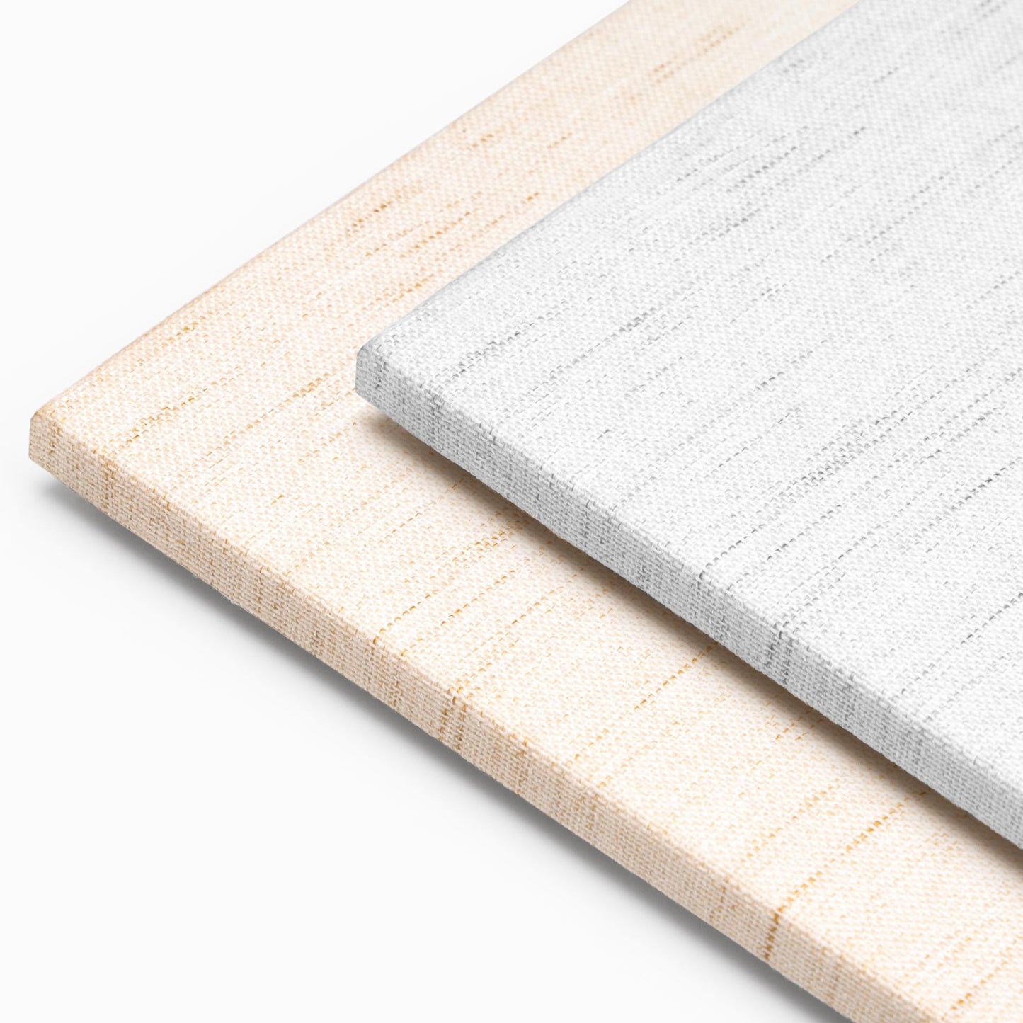 Lightomorrow Bulletin Board 36 x 24 inches, 3' x 2' Linen Board for Wall, Decorative Fabric Pin Board with Safe Removable Adhesive Tapes for Home and Office, Includes 20 Push Pins-Gray Stripes