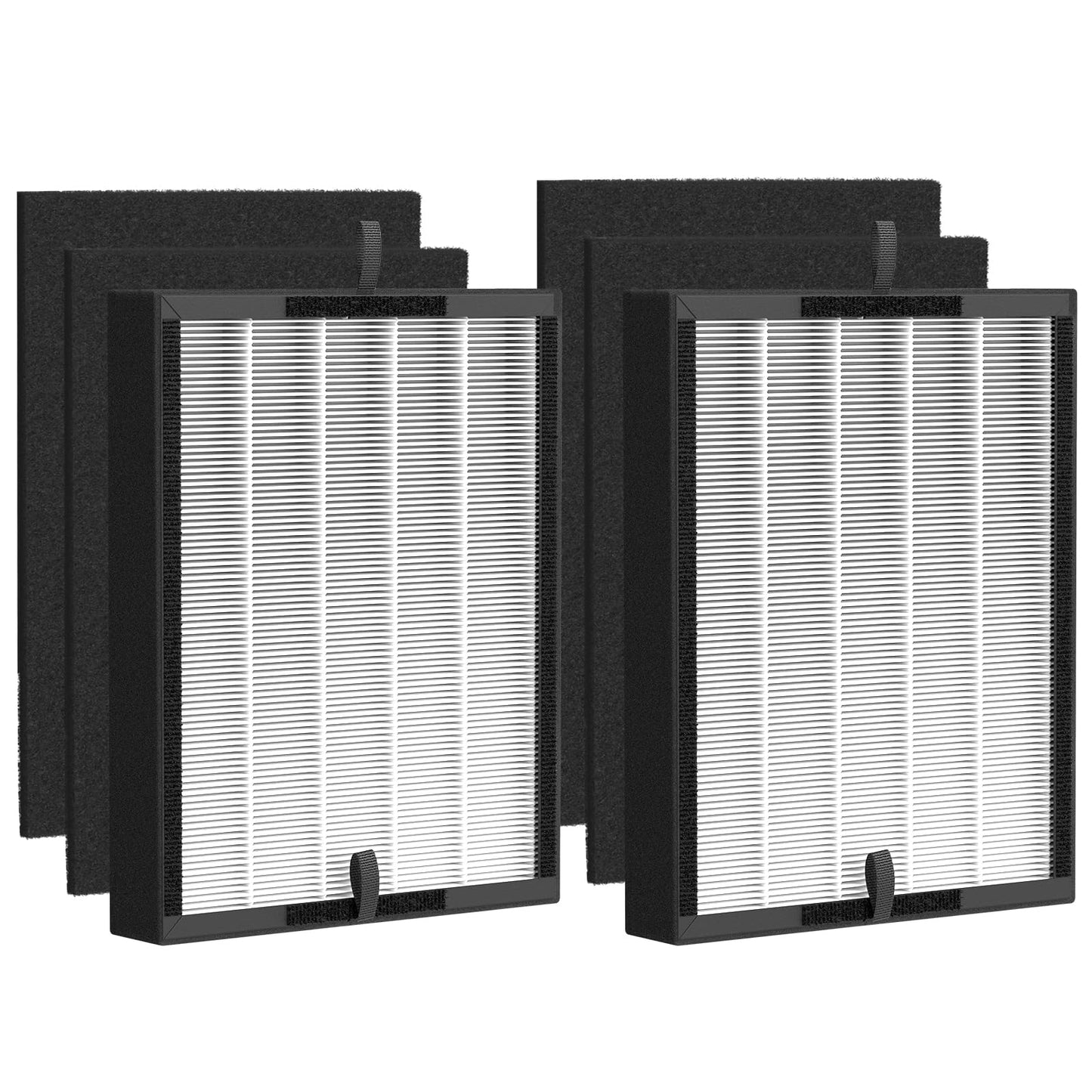 45i Replacement Filter Compatible with A-len BreatheSm-art Flex Bh400 & 45i Pure Air Purifier, Compared # B4-Fresh/FL40-Silver-Carbon, 2 Pack 3-in-1 HEPA Filter + 4 Pcs Activated Carbon Pre Filter