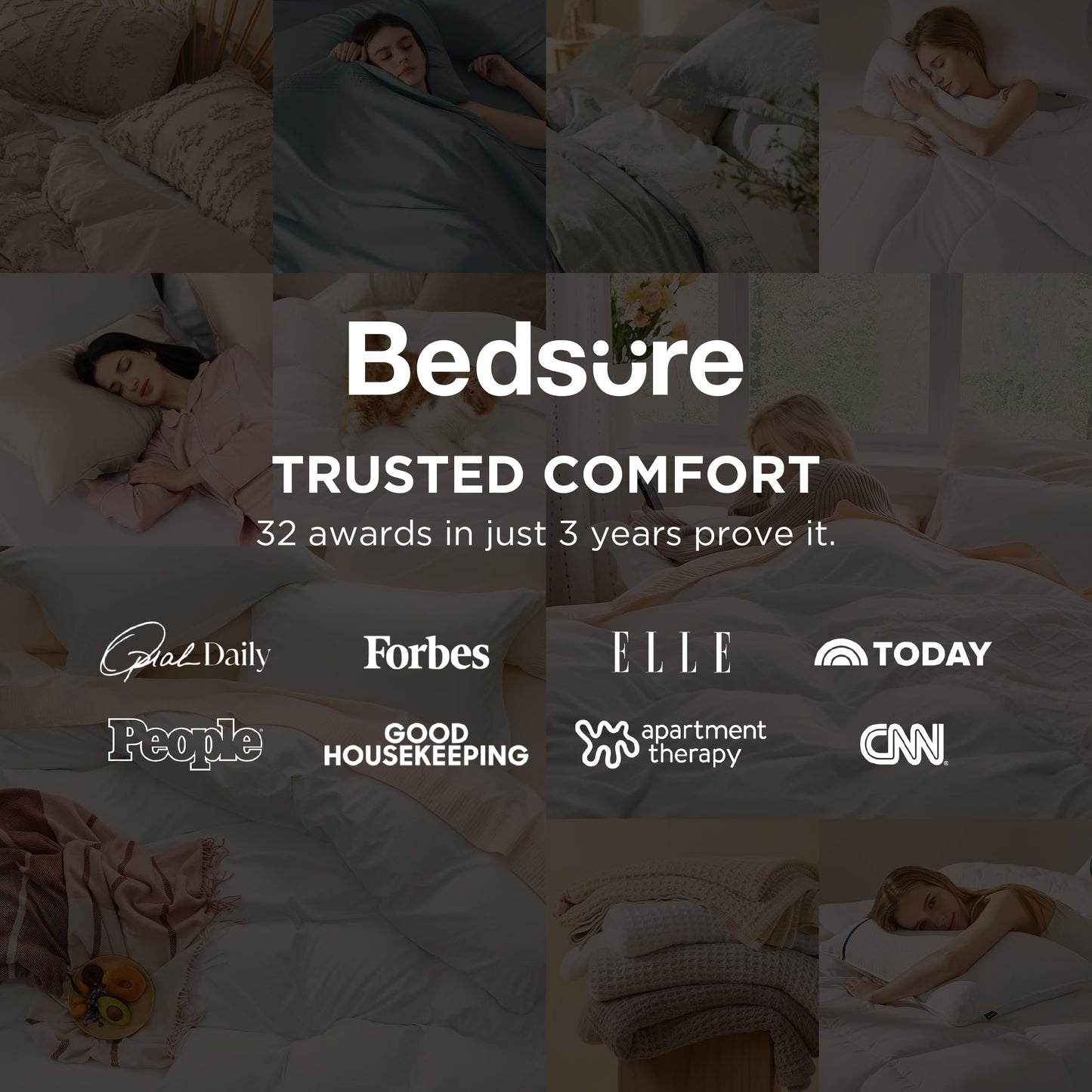 Bedsure Duvet Cover King Size Only - Prewashed Cotton-Like Polyester Extra Soft All Season Bedding, Includes 1 Duvet Cover 104x90 Inches with Zipper Closure, White, (No Comforter)