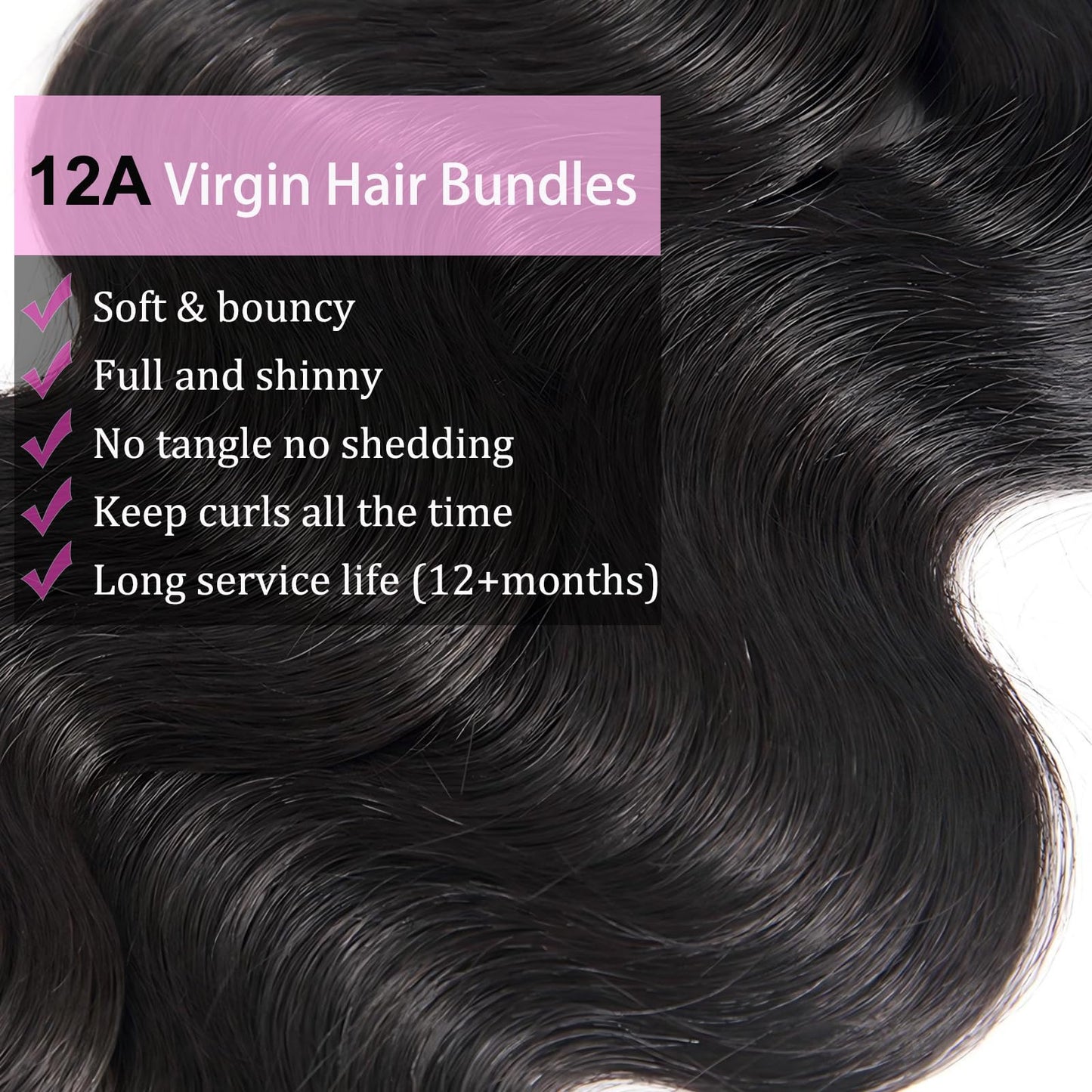 12A Brazilian Human Hair Bundles Body Wave 28 inch Single Bundle Virgin Hair Bundles Body Wave Bundles Human Hair 100G Natural Black Hair Extensions