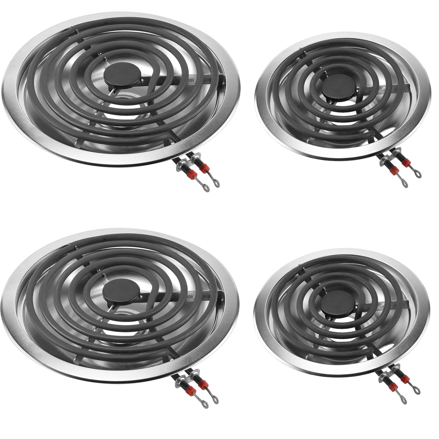 WB31T10010(6") and WB31T10011(8") Replacement Drip Pans/Stove Burner Drip Pan and Electric Stove Burner Replacement MP15YA(6") MP21YA(8") Compatible for Frigi-daire Ken-more Range Oven Stove-by MIFLUS