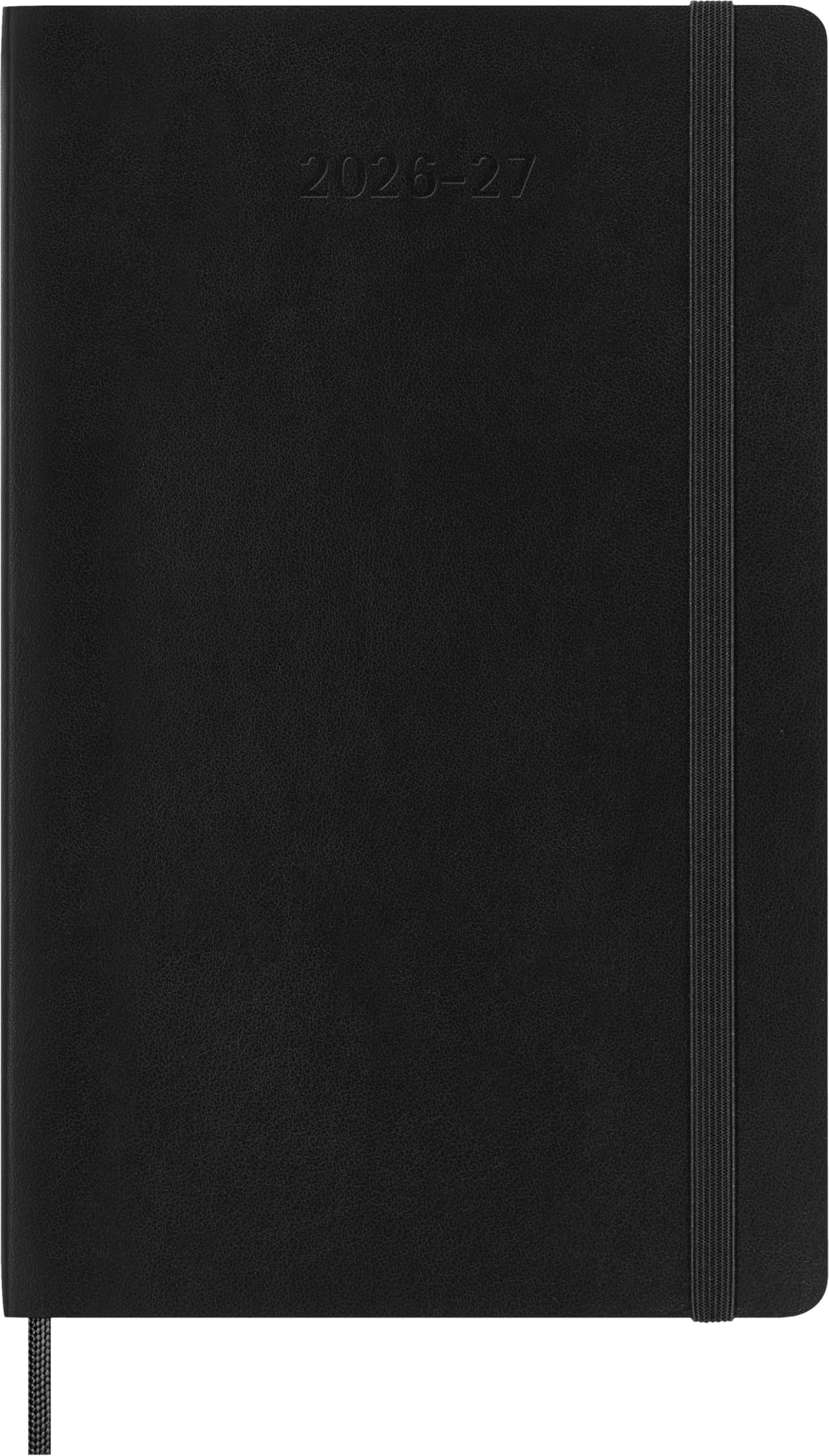 Moleskine Classic 18 Month 2026-2027 Daily Planner, Soft Cover, Large (5" x 8.25"), Black, 608 pages