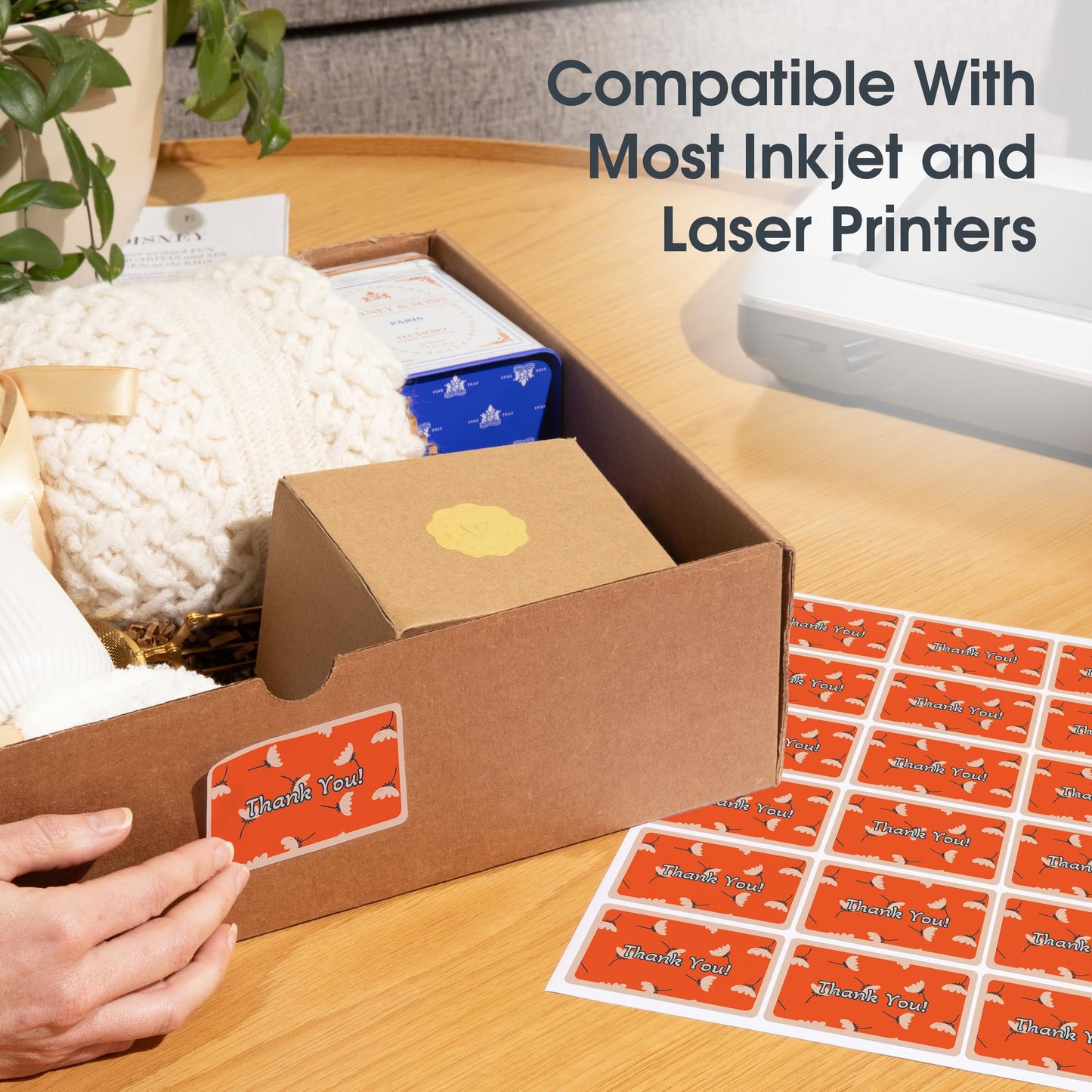 4.25" X 5.5" Matte White Printable Shipping Labels (500 Sheets, 2000 Stickers) Large Address and Mailing Labels for Laser & Inkjet Printers - Spartan Industrial Template R023