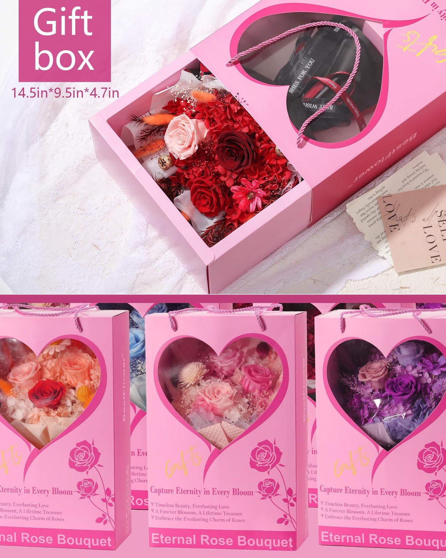 BestFlower Mothers Day Flowers Bouquet Gifts for Mom,Roses Bouquet Gifts for Women Mom Wife from Daughter,Fresh Flowers for Delivery
