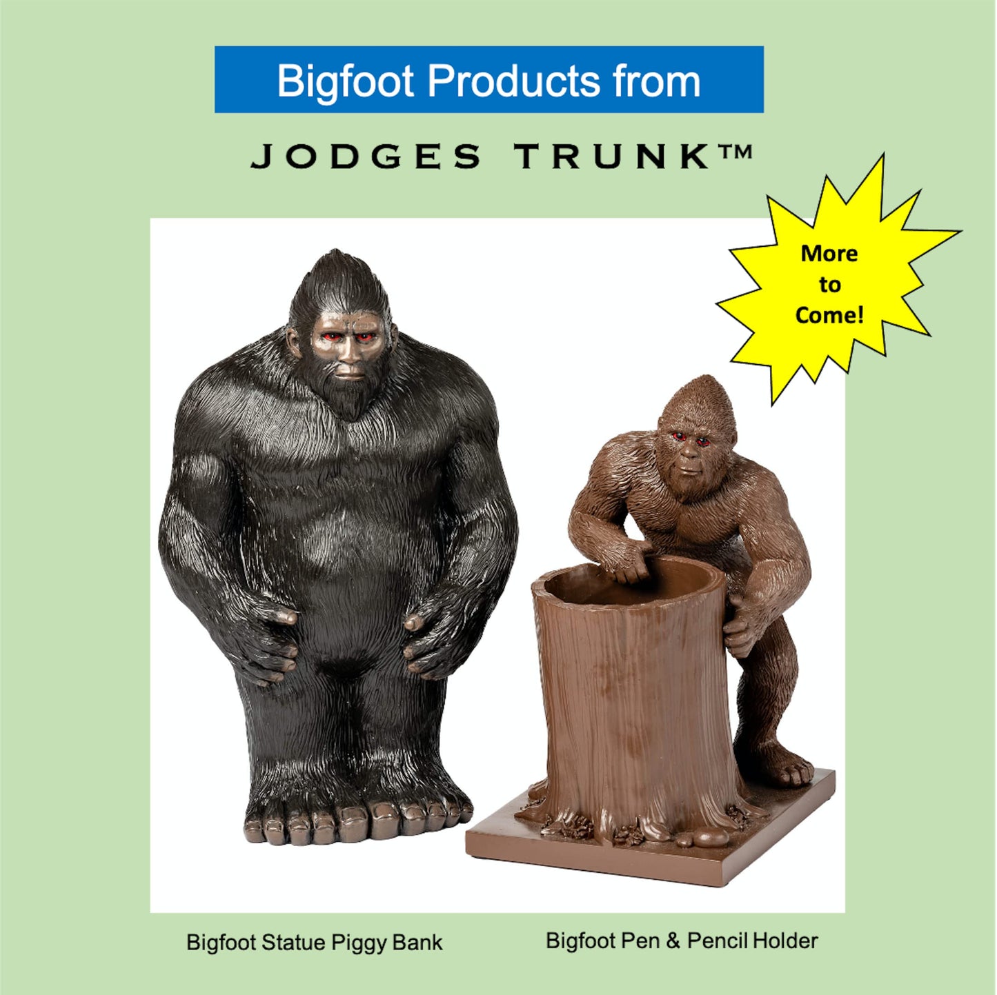 Bigfoot Pen Holder and Pencil Holder for Desk – Sasquatch Makeup Brush and Toothbrush Holder – Wood Ape Succulent Pot and Planter for Indoor Plants – Bigfoot Gifts and Merchandise for Believers