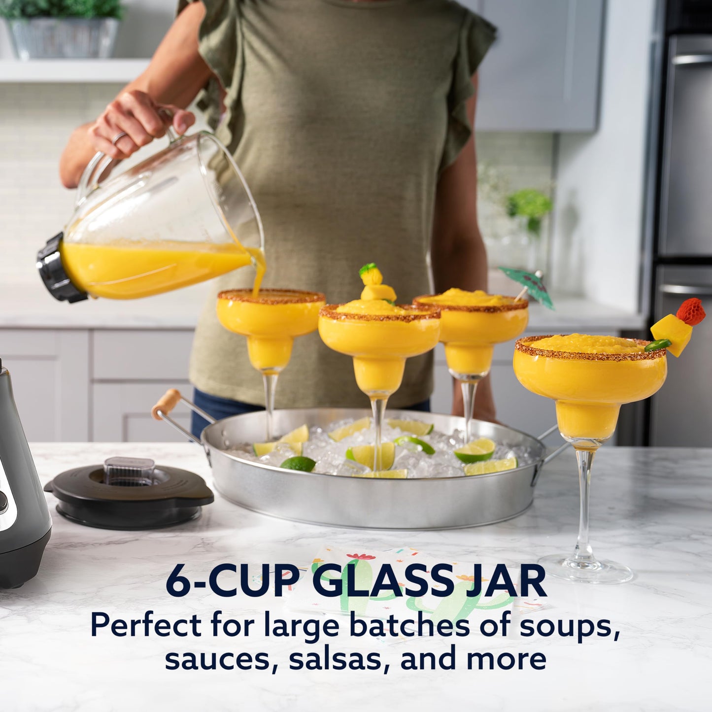 Oster® Classic Series 8-Speed Blender with 6-Cup Glass Jar, Gray