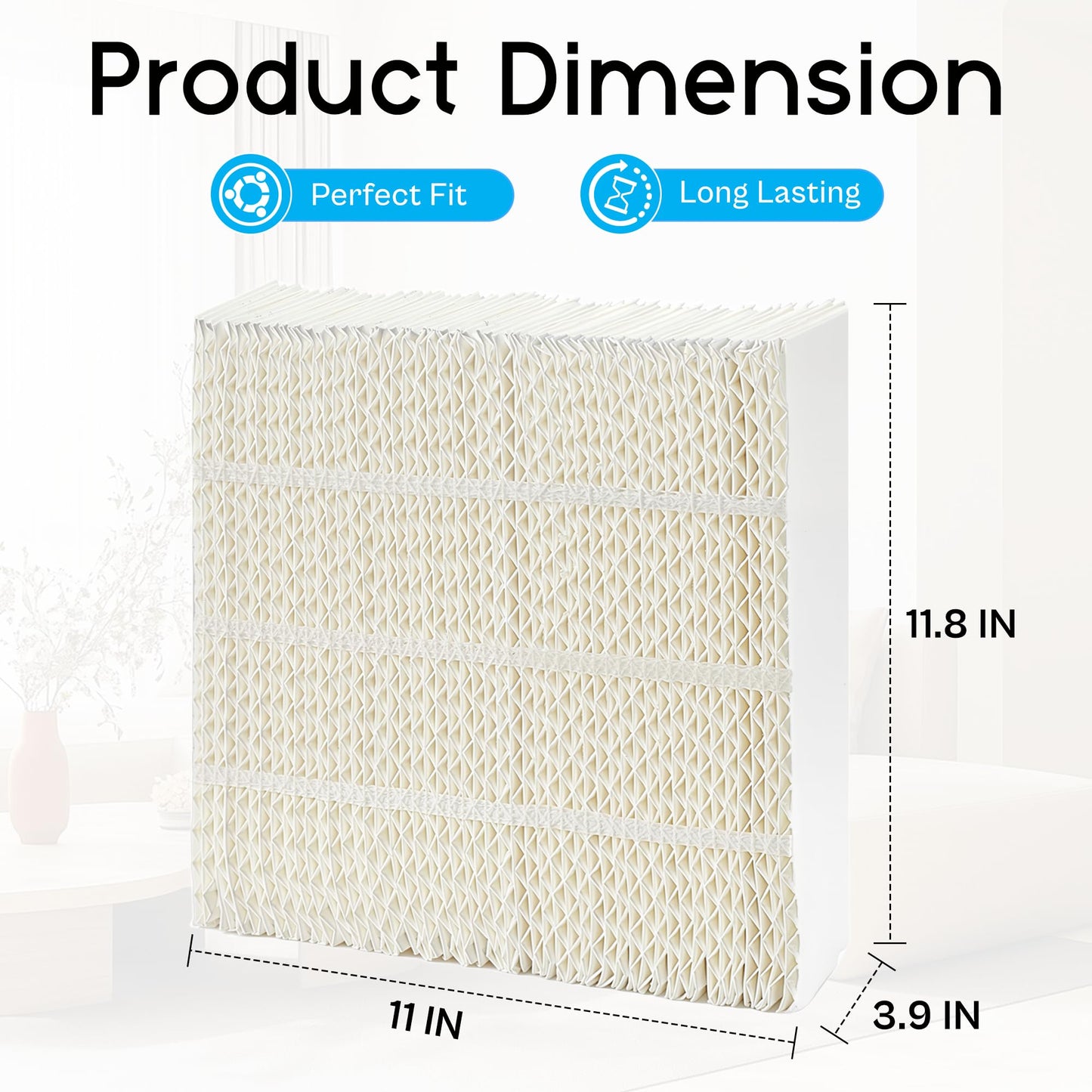 TOMOON 1043 Super Wick Humidifier Filter 2 Pack -Replacement for Essick Air Aircare 831000 EP9500 EP9700 EP9800 826000 821000 826800 and Bemis Spacesaver 800 8000 Evaporative Series air humidifier