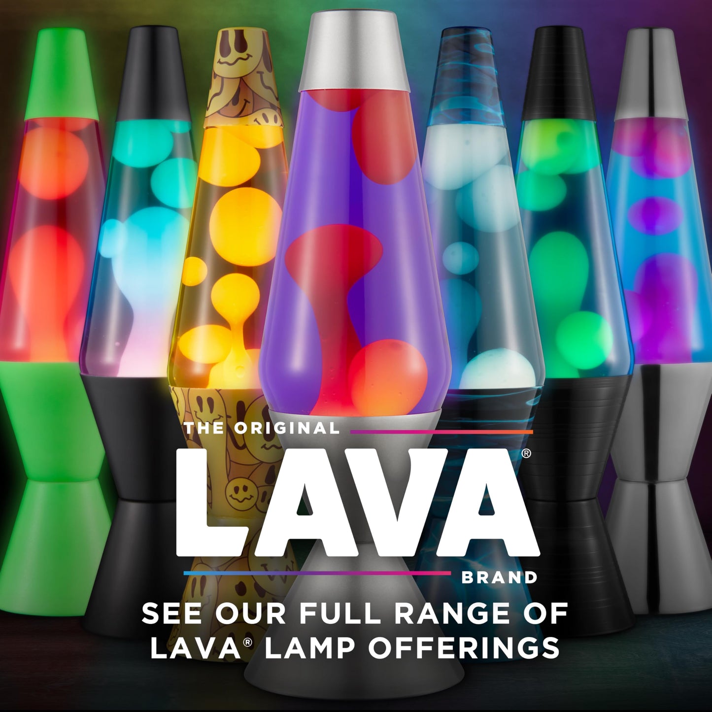 The Original Lava® Lamp - Large 52oz 16.3" - Vivid Twilight - Classic Liquid Motion Lamp - Orange Lava and Purple Liquid - Item #5119 (Amazon Exclusive)