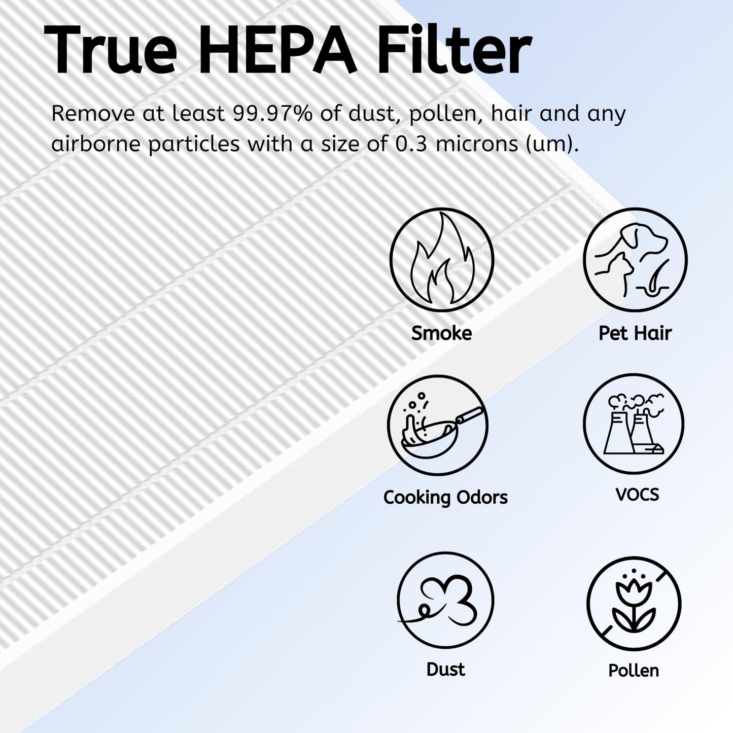 Nispira 5500 C535 115115 Filter Replacement For Winix Air Purifier True HEPA Carbon 6300, P300, 5300, 5300-2, 6300-2, AM90, C909, 9800 Electrolux Fellowes EL490A EL491A AP-300PH EL017 9370101, 2 Sets
