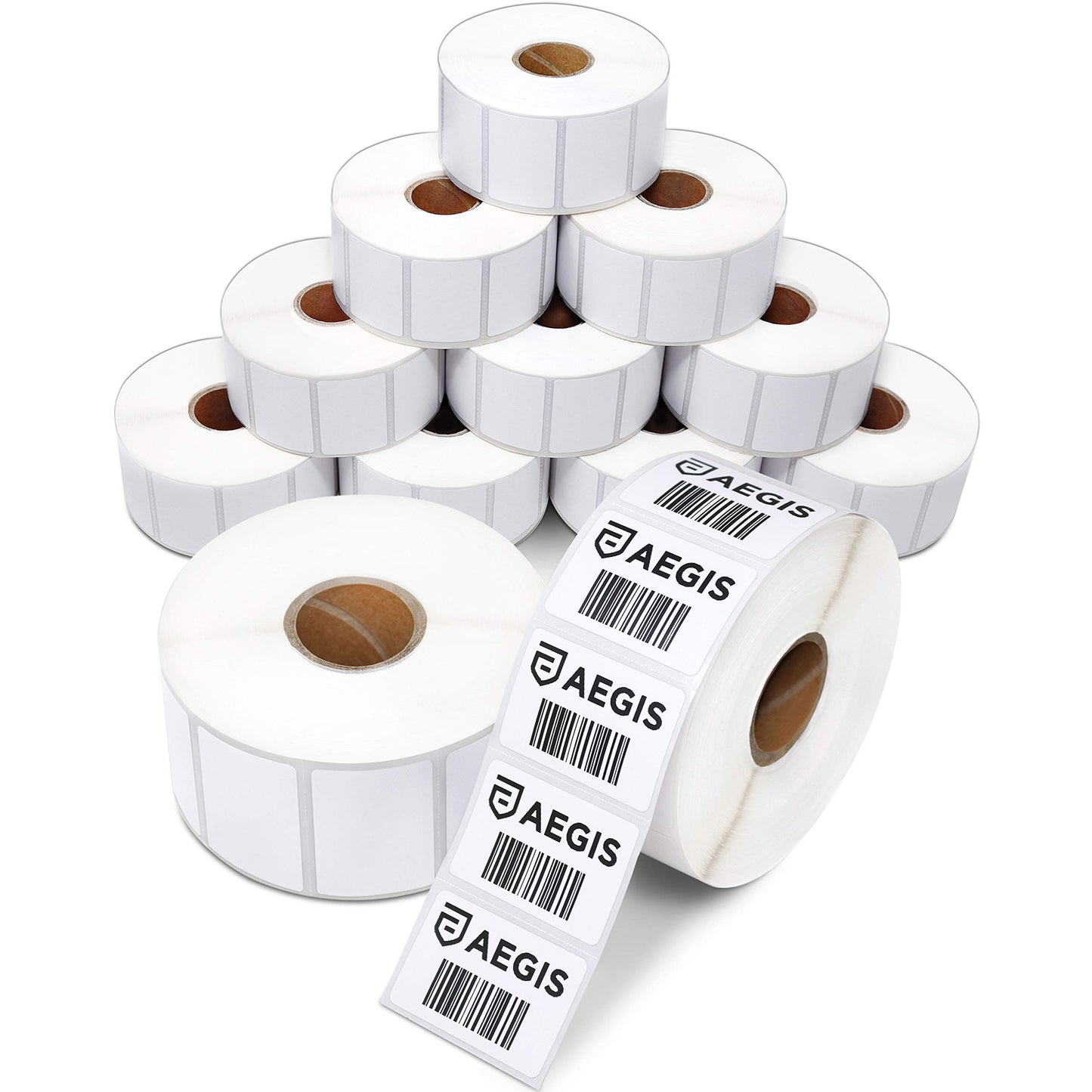 Aegis Adhesives - 1.5" X 1" Direct Thermal Labels (15600 Count, 10 Rolls) - Barcode Stickers, FNSKU Labels, and Product Identification - Compatible with Zebra Desktop Printers, NOT Rollo Compatible