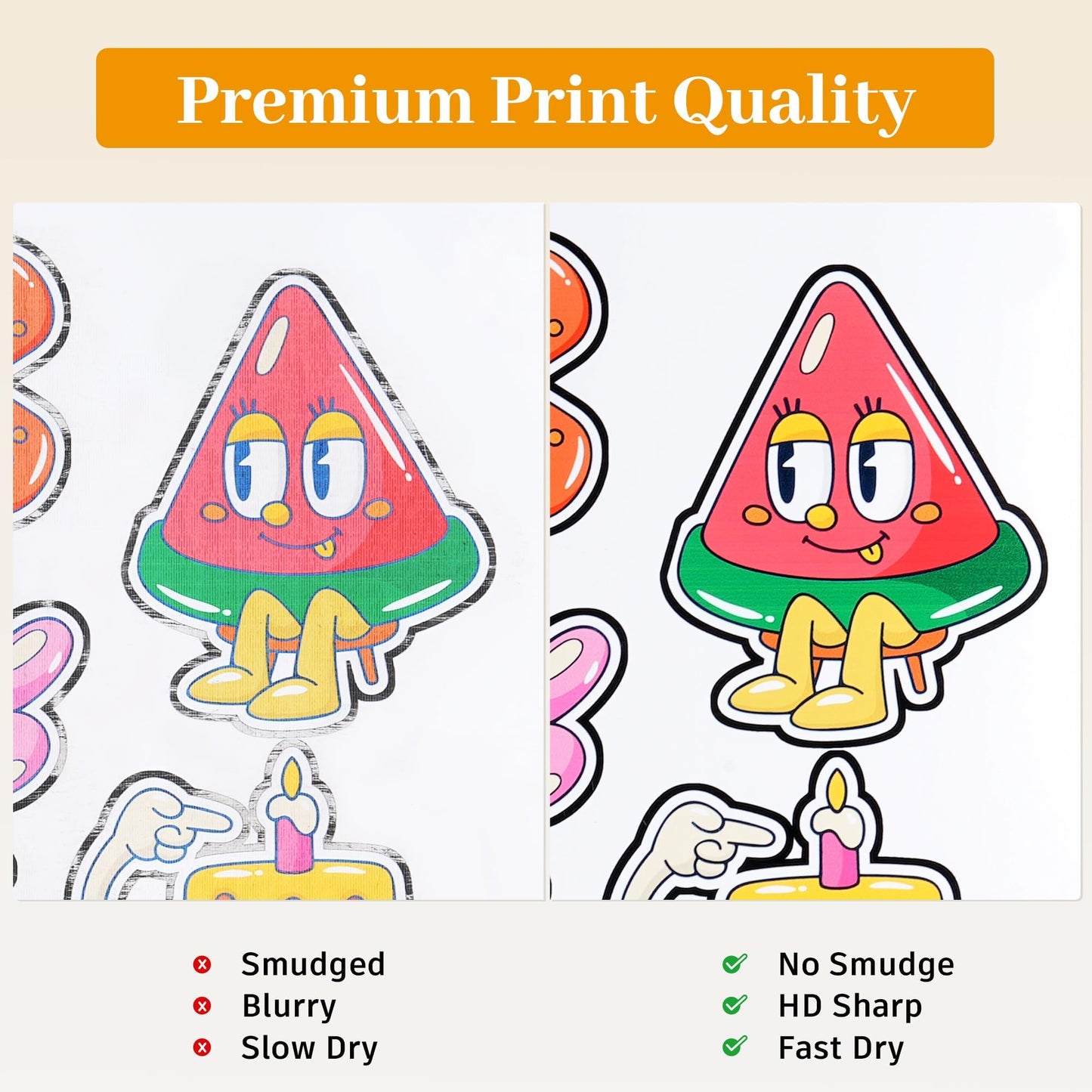 QYH Premium Matte Printable Vinyl Sticker Paper 120 Sheets 8.5"x11" White - Waterproof, Residue-Free, Compatible with Inkjet/Laser & Cricut/Silhouette - Ideal for Small Business, DIY Custom Stickers