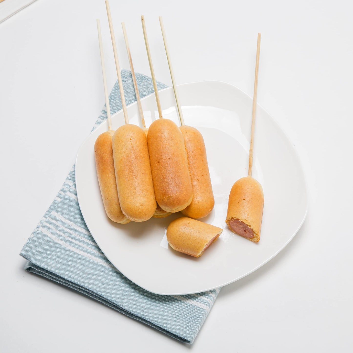 MasterChef Corn Dog Maker w 50 Skewers- Electric Nonstick Kitchen Baker- Fryer Machine Makes Hot Dogs, Cheese Mozzarella Sticks, Cake Pops, BBQ, Carnival Food, Apps & Parties- Fathers Day Gift for Dad