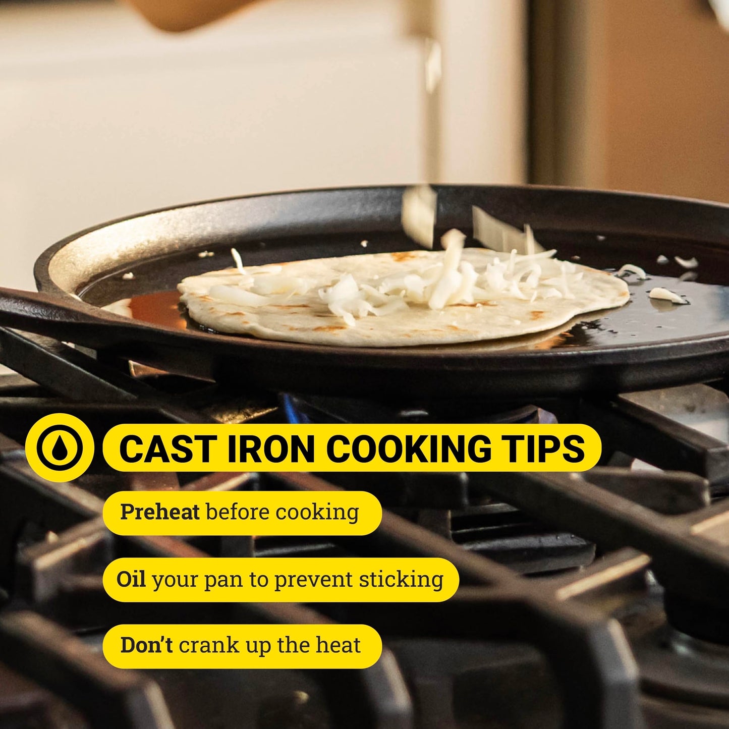Lodge BOLD 12 Inch Seasoned Cast Iron Griddle, Design-Forward Cookware