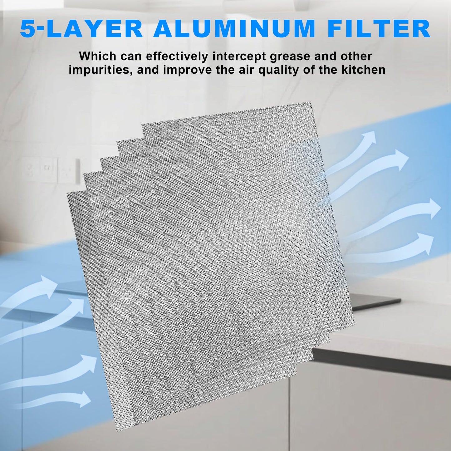 YUEERIO S99010430-002 Range Hood Filter Replacement – 13-7/8'' x 15-3/4" 4512880 Compatible with B.roan N.utone HPF30 Range Hood Filters Pack 2