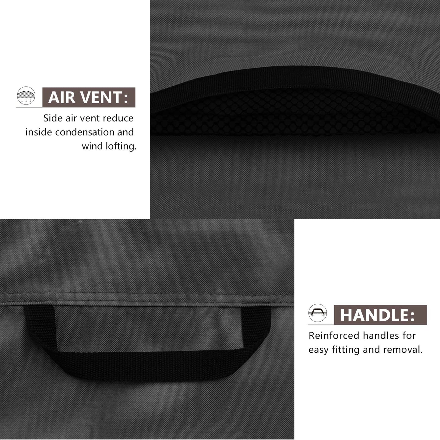 ULTCOVER Waterproof Square Air Conditioner Cover for Outside AC Units Size Upto 30W x 30D x 32H inch, Black