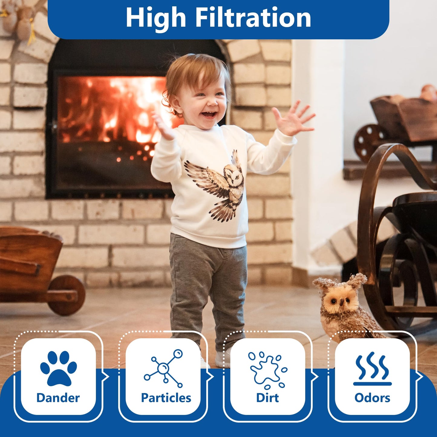 Funmit MAF1 Super Humidifier Wick Filter (4 Pack) Replacement for Air-Care MA1200, MA1201, MA0950 and Kenmore 14906, 14410, 14411, 15412, 29979, 29980, 29981, 29982 Humidifiers