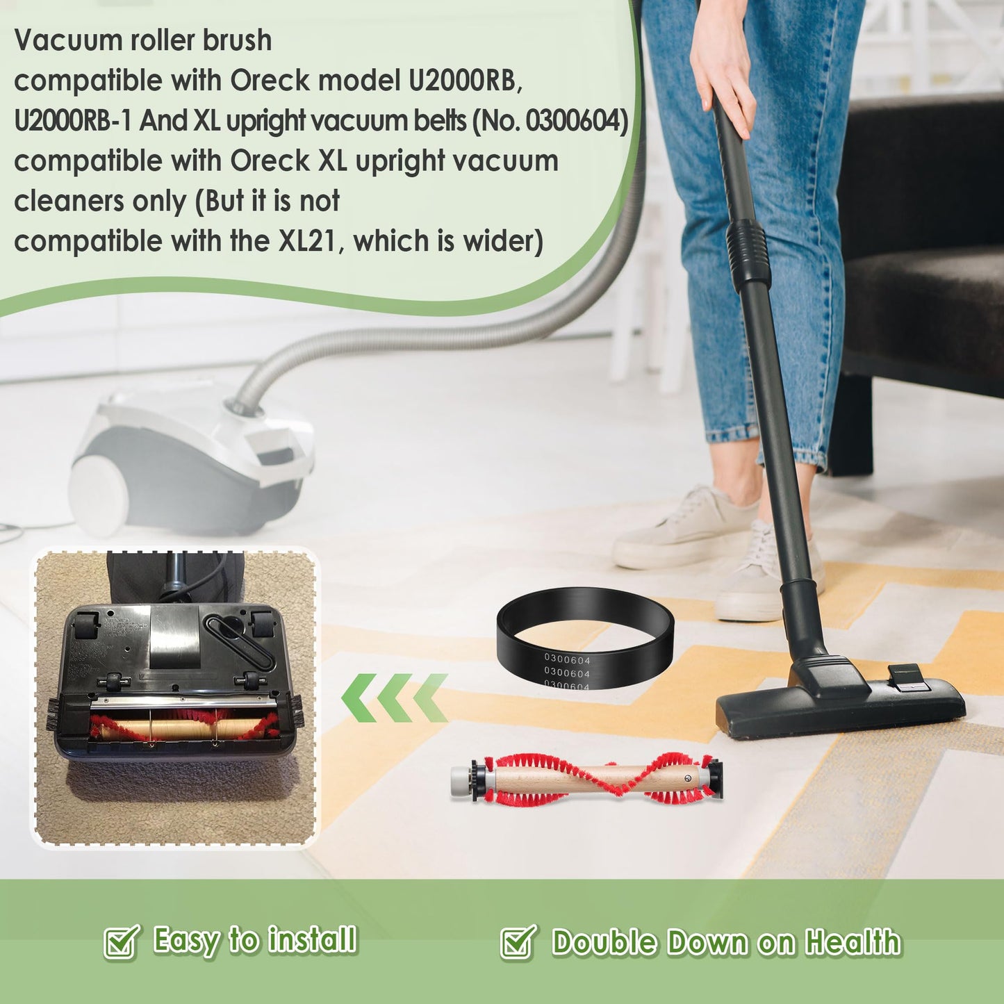 Landhoow 24 Pcs Vacuums Brush Roller Compatible with Oreck XL Upright Cleaner, Upright Vacuum Belt & Bag, Cleaner Replacement Parts