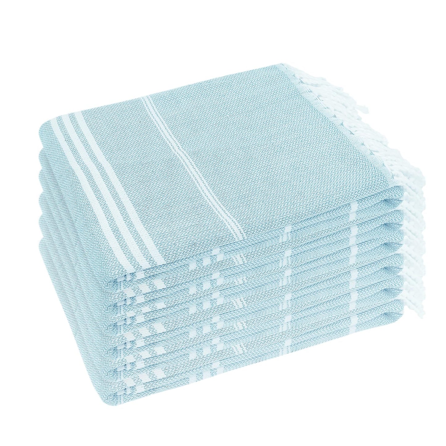 YSYJ Turkish Beach Towel 6 Pack Beach Towels 36"x71" Beach Towel Oversized Sand Free Turkish Towel Quick Dry Bath Towels Blue